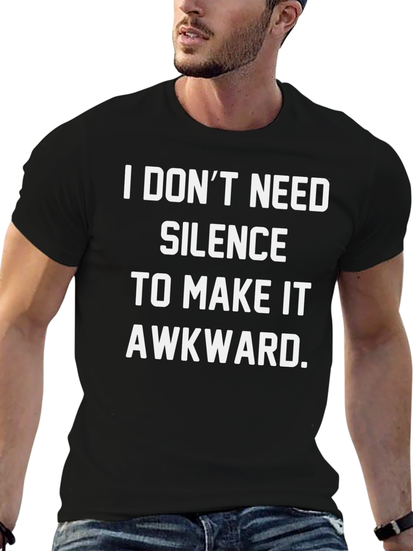 Black Awkward Humor T-Shirt - Funny Statement Tee view 6