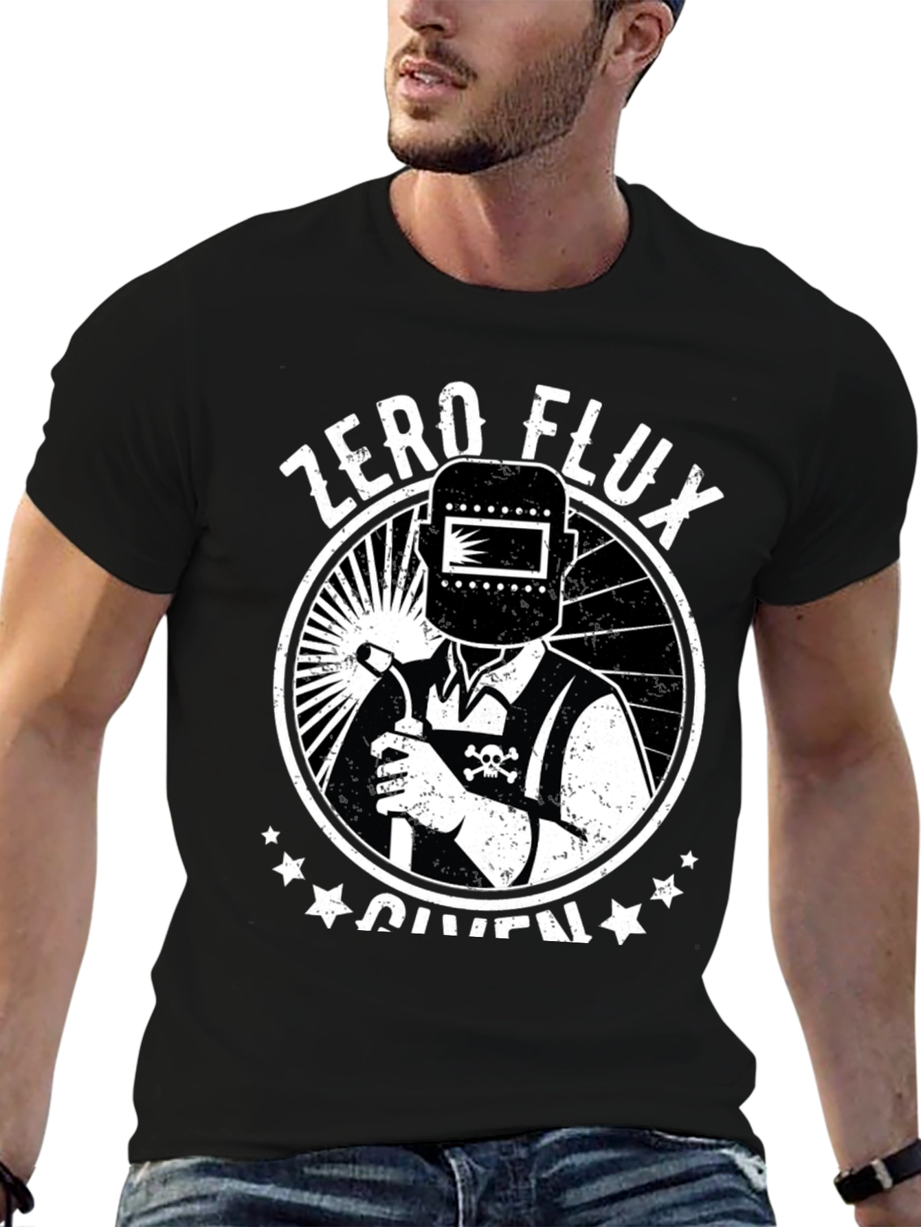 Black Zero Flux Given Welder T-Shirt view 6