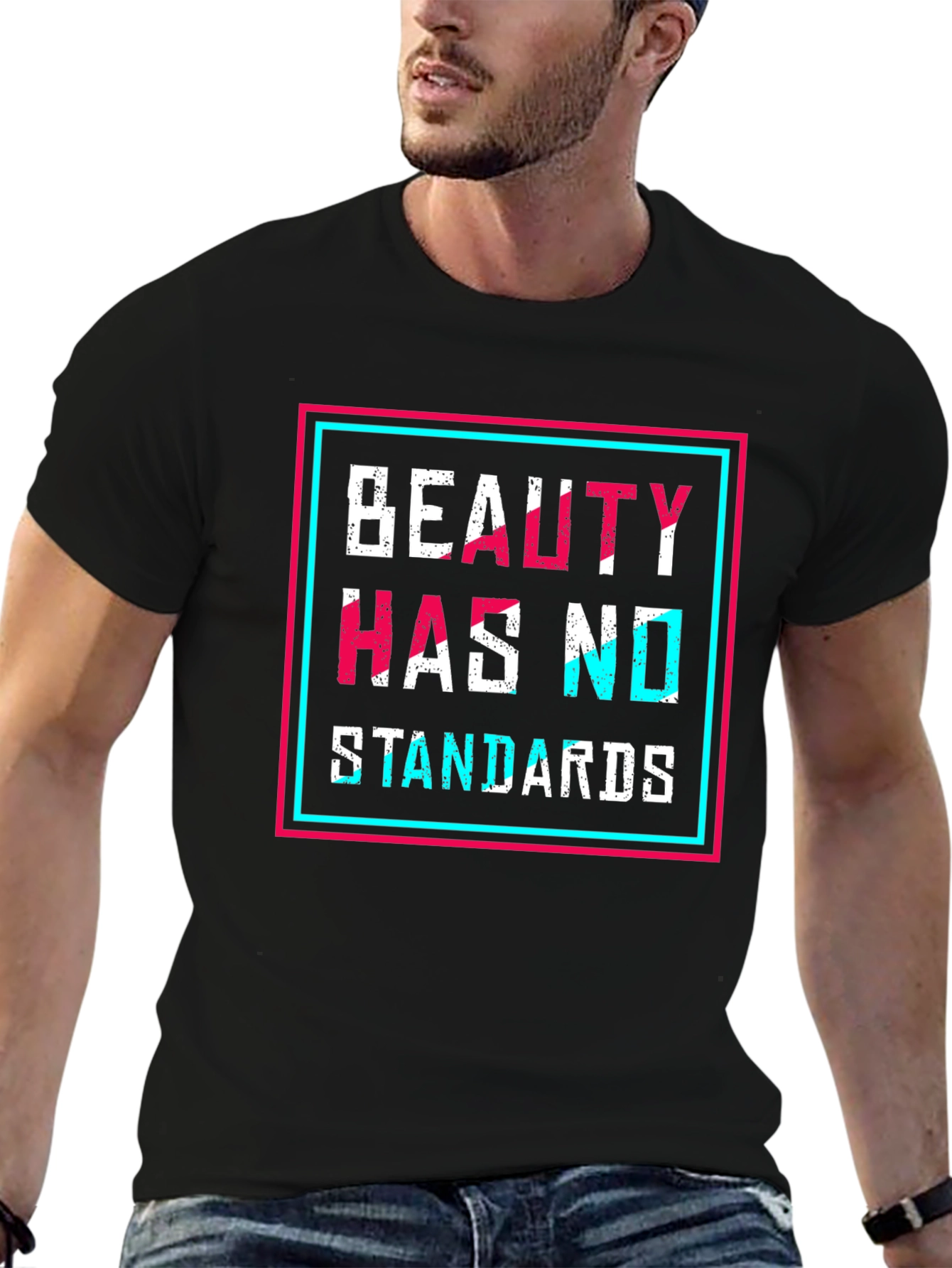 Black Beauty Has No Standards Graphic Tee - Black view 6