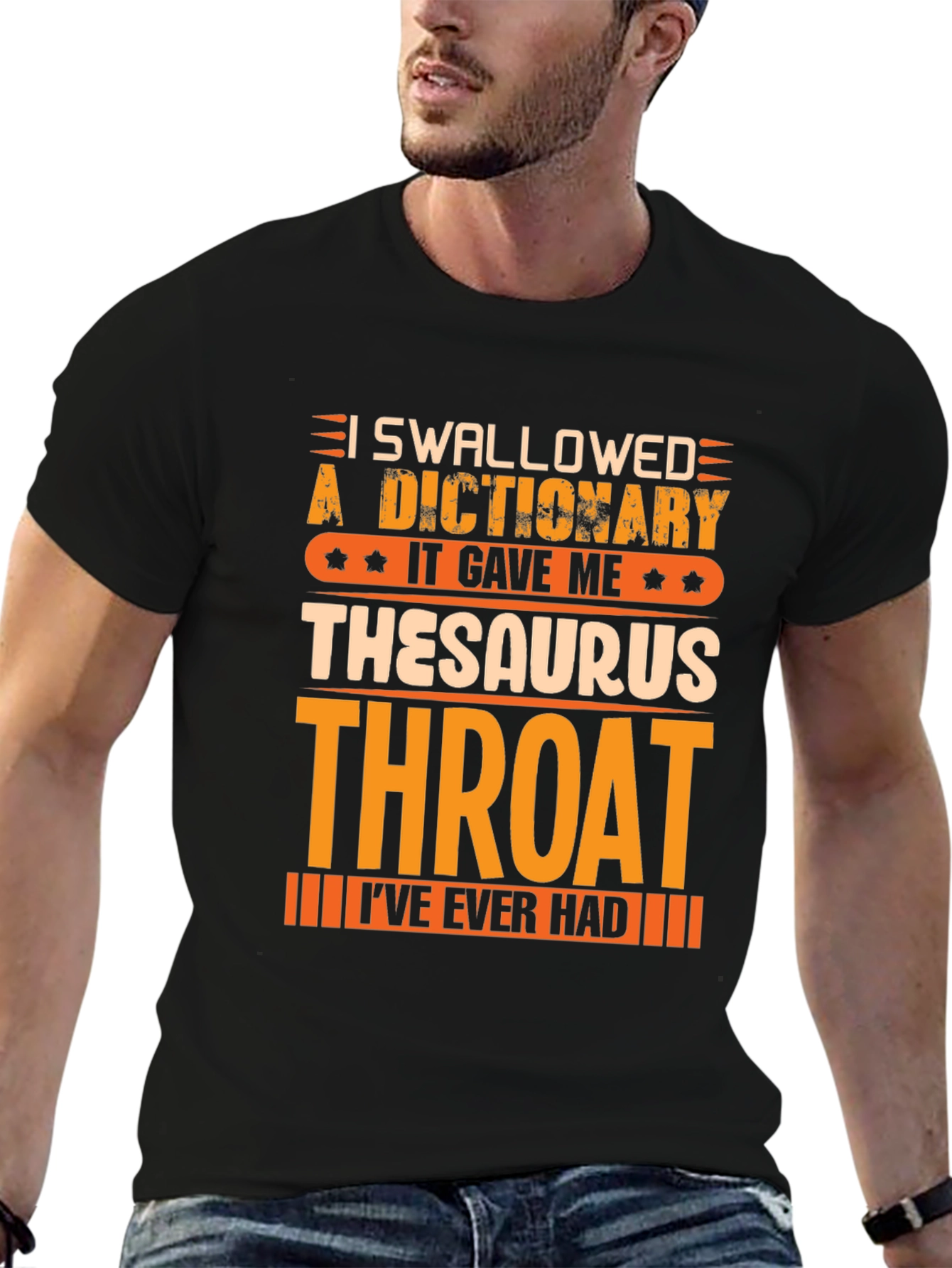 Black Thesaurus Throat T-Shirt view 6