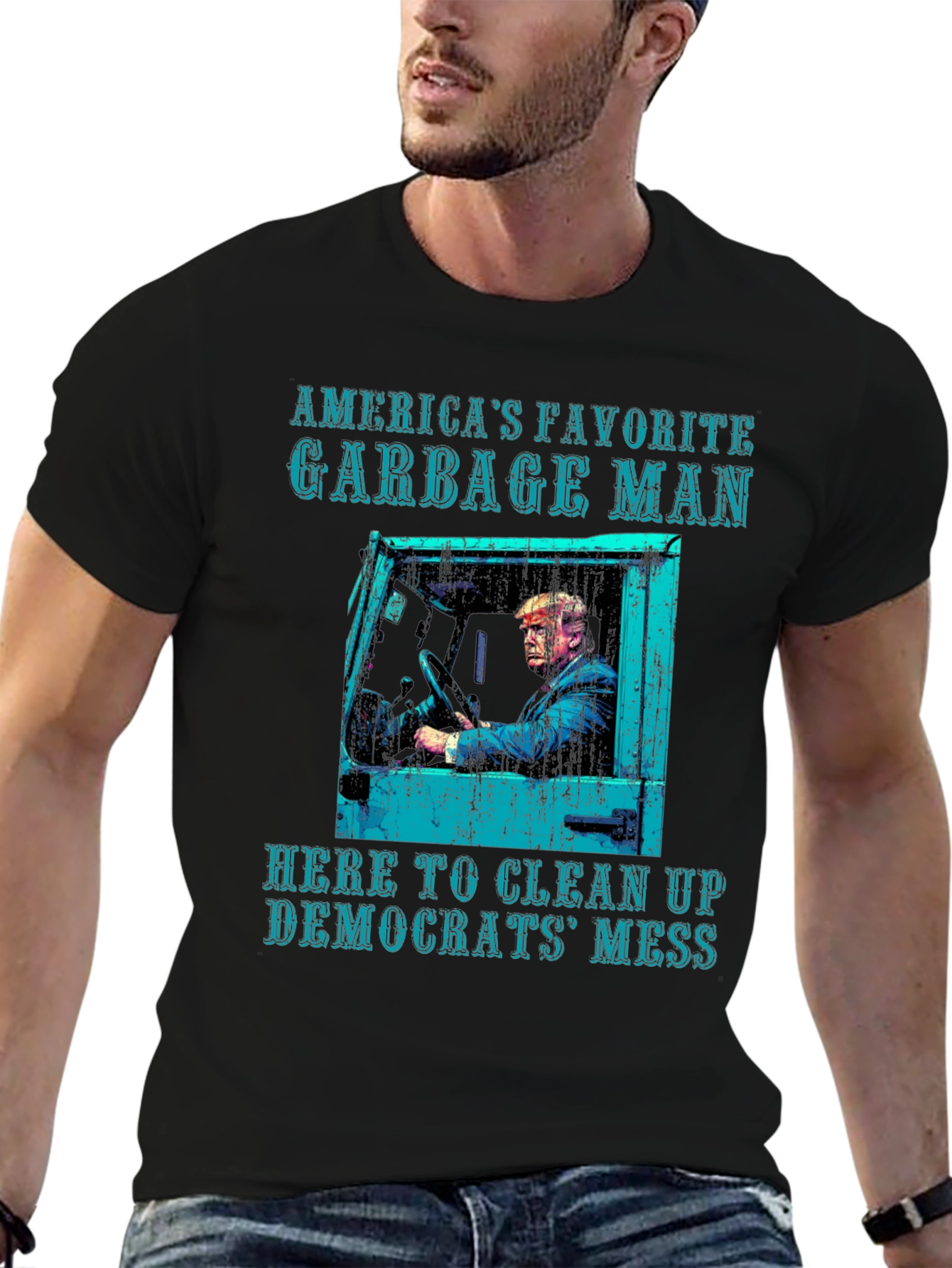 Black America's Favorite Garbage Man T-Shirt view 6