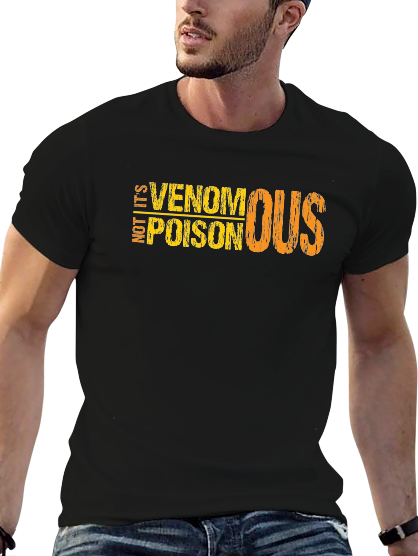 Black Not It's Poison, Venomous Black T-Shirt view 6