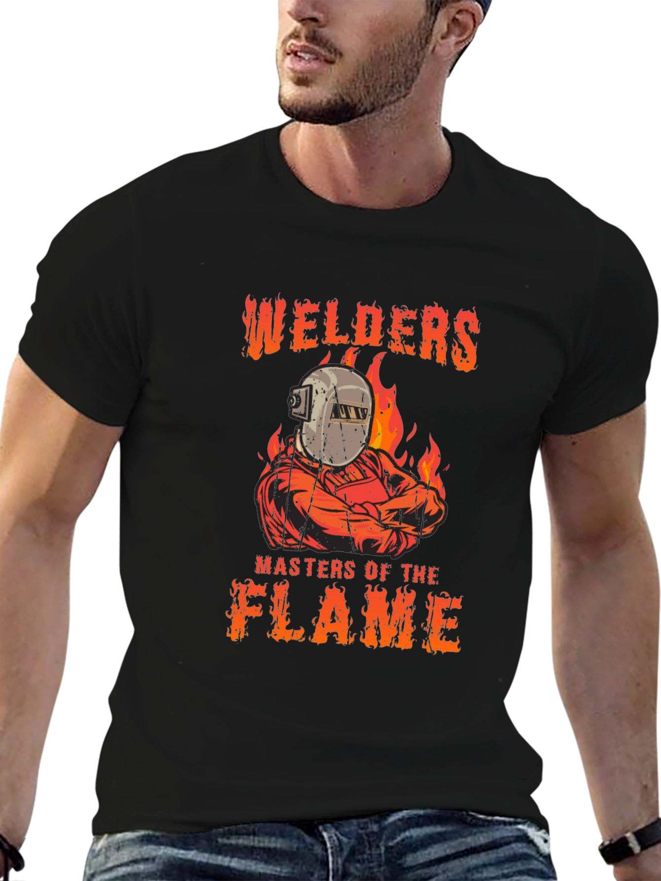 Black Welders Masters of the Flame Graphic T-Shirt view 6