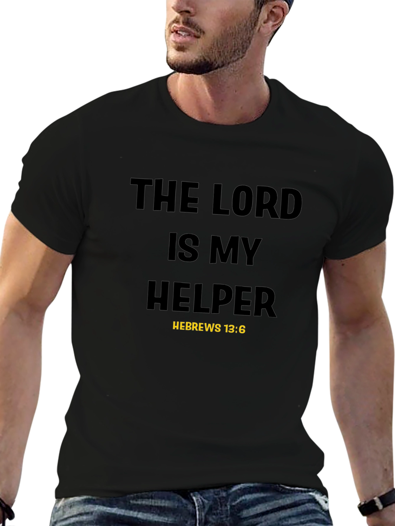 Black The Lord is My Helper T-Shirt view 6