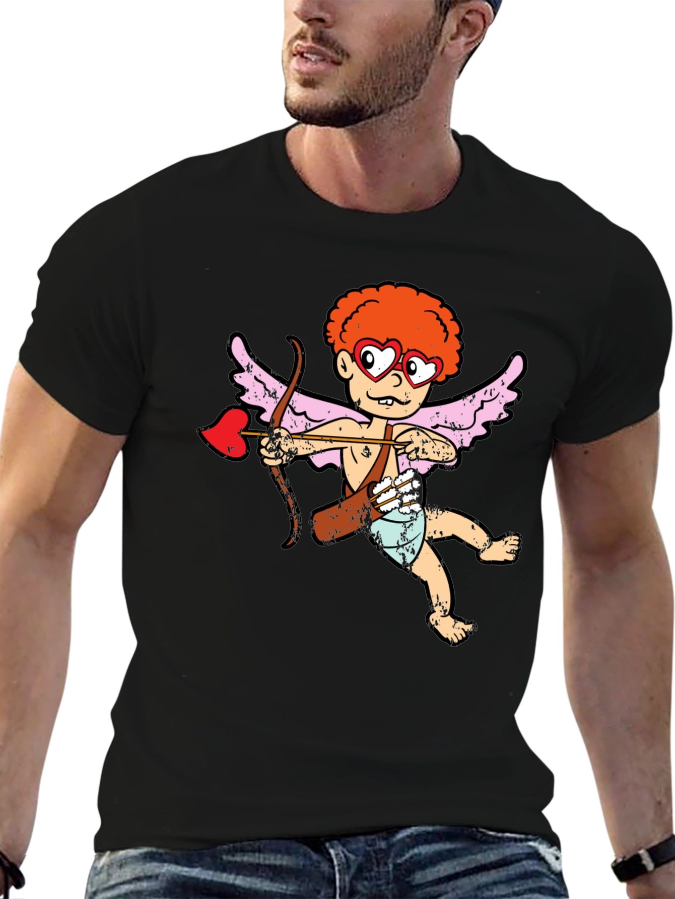 Black Cupid Graphic Tee - Love & Laughter view 6