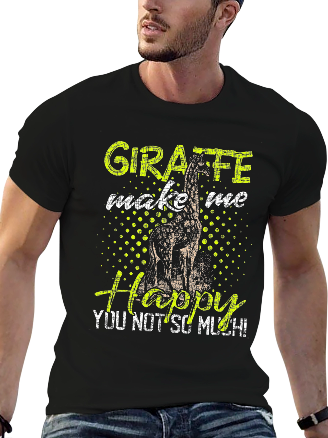 Giraffe Make Me Happy T-Shirt - 6