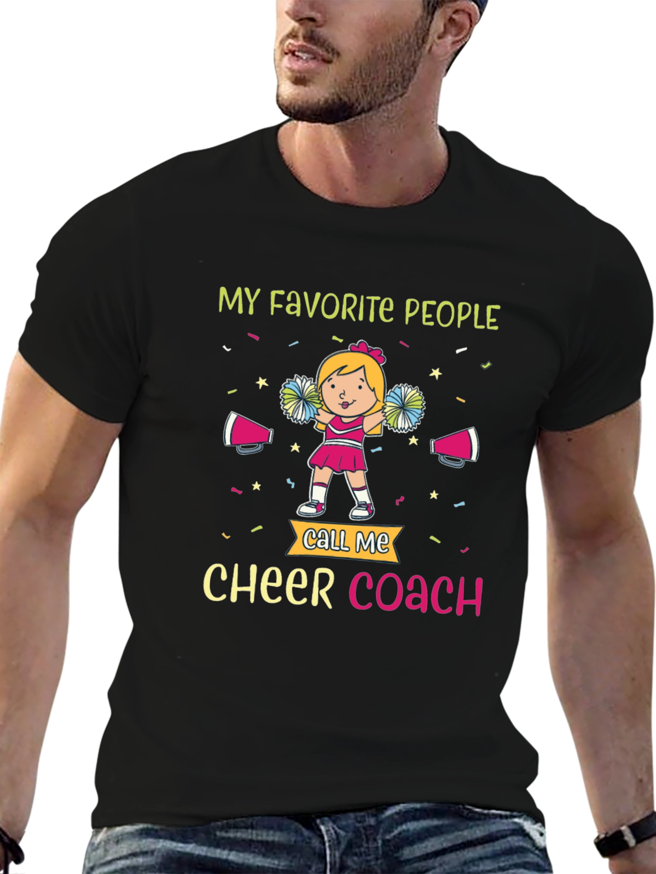 Black Cheer Coach T-Shirt - My Favorite People view 6