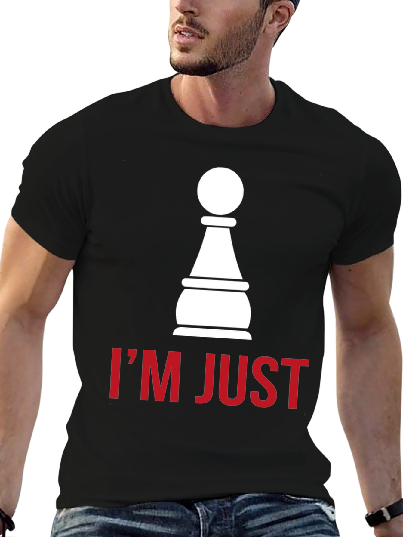 Black Chess Pawn T-Shirt - I'm Just a Pawn view 6