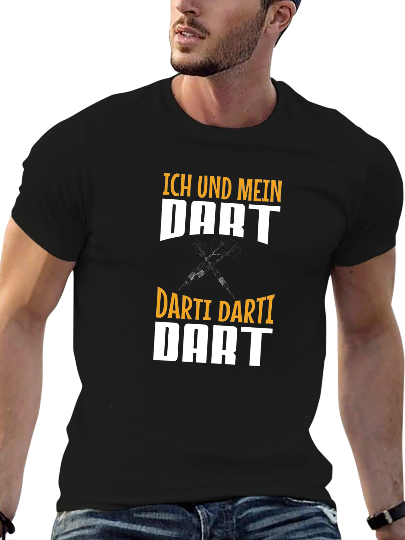 Black Ich Und Mein Dart T-Shirt - Dart Player Gift view 6