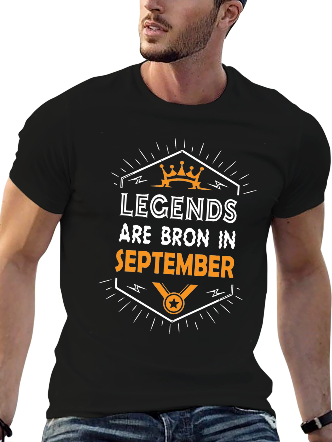 Black Legends Born in September Graphic T-Shirt view 6