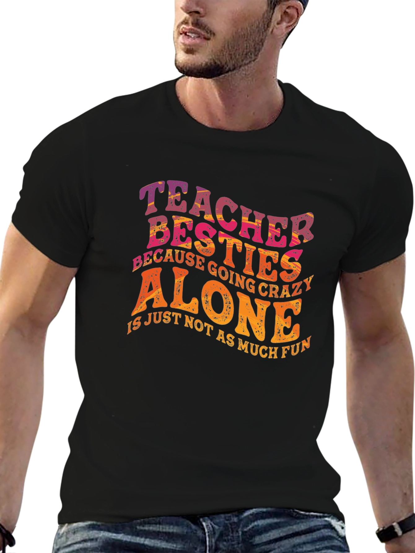 Teacher Besties Graphic T-Shirt - 6
