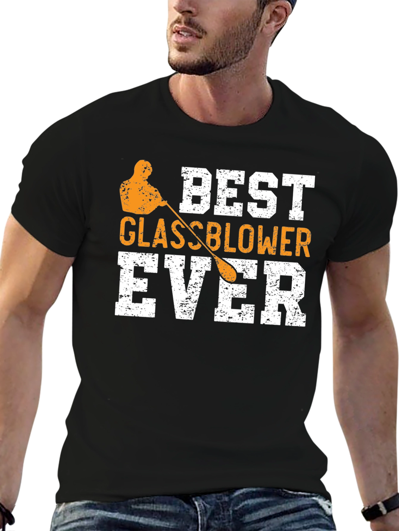 Black Best Glassblower Ever T-Shirt view 6