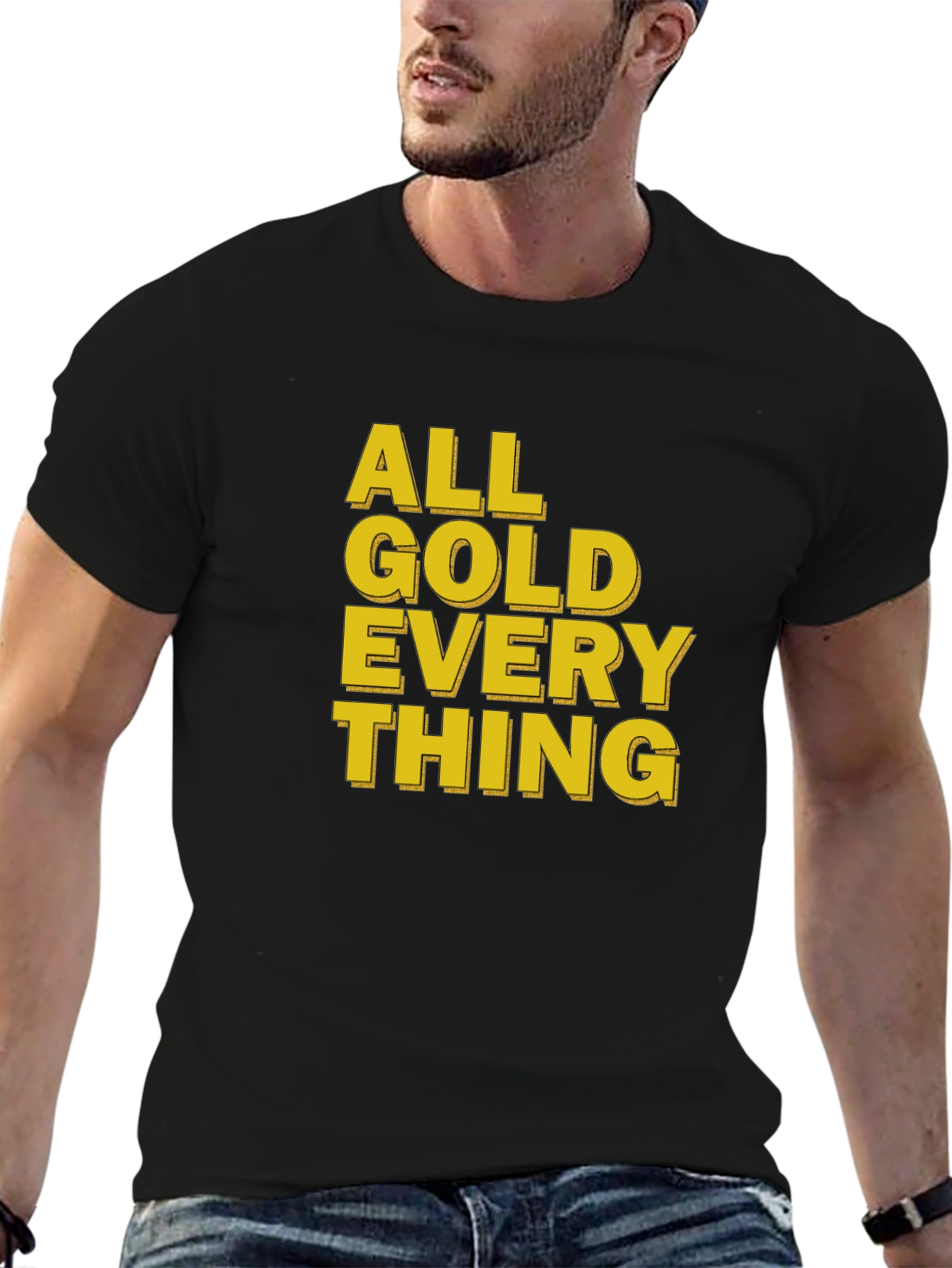 Black All Gold Everything Black T-Shirt view 6