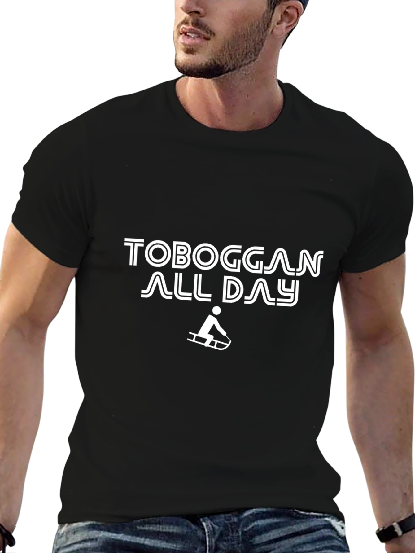 Black Toboggan All Day Graphic Tee - Black Cotton view 6
