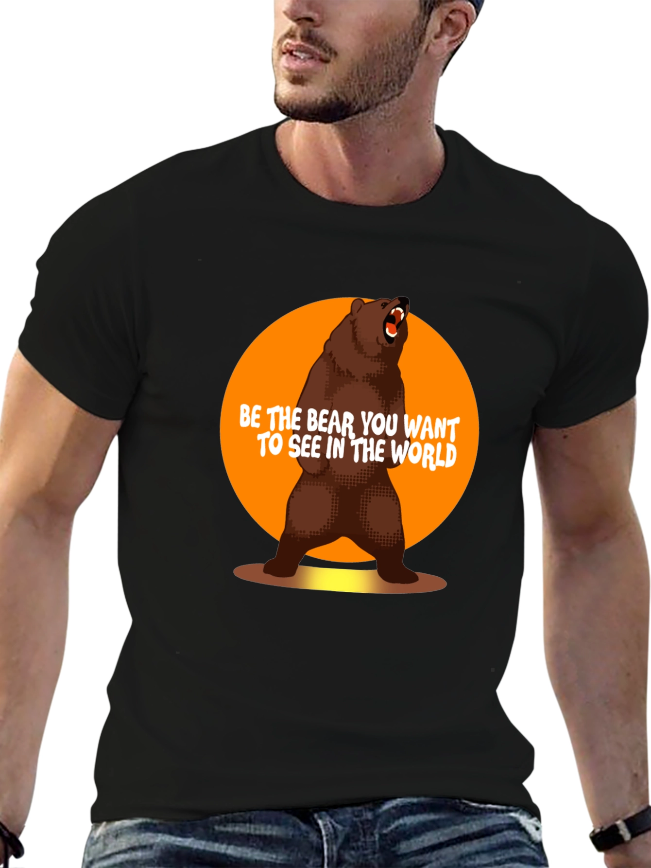 Black Be the Bear T-Shirt - Inspirational Graphic Tee view 6