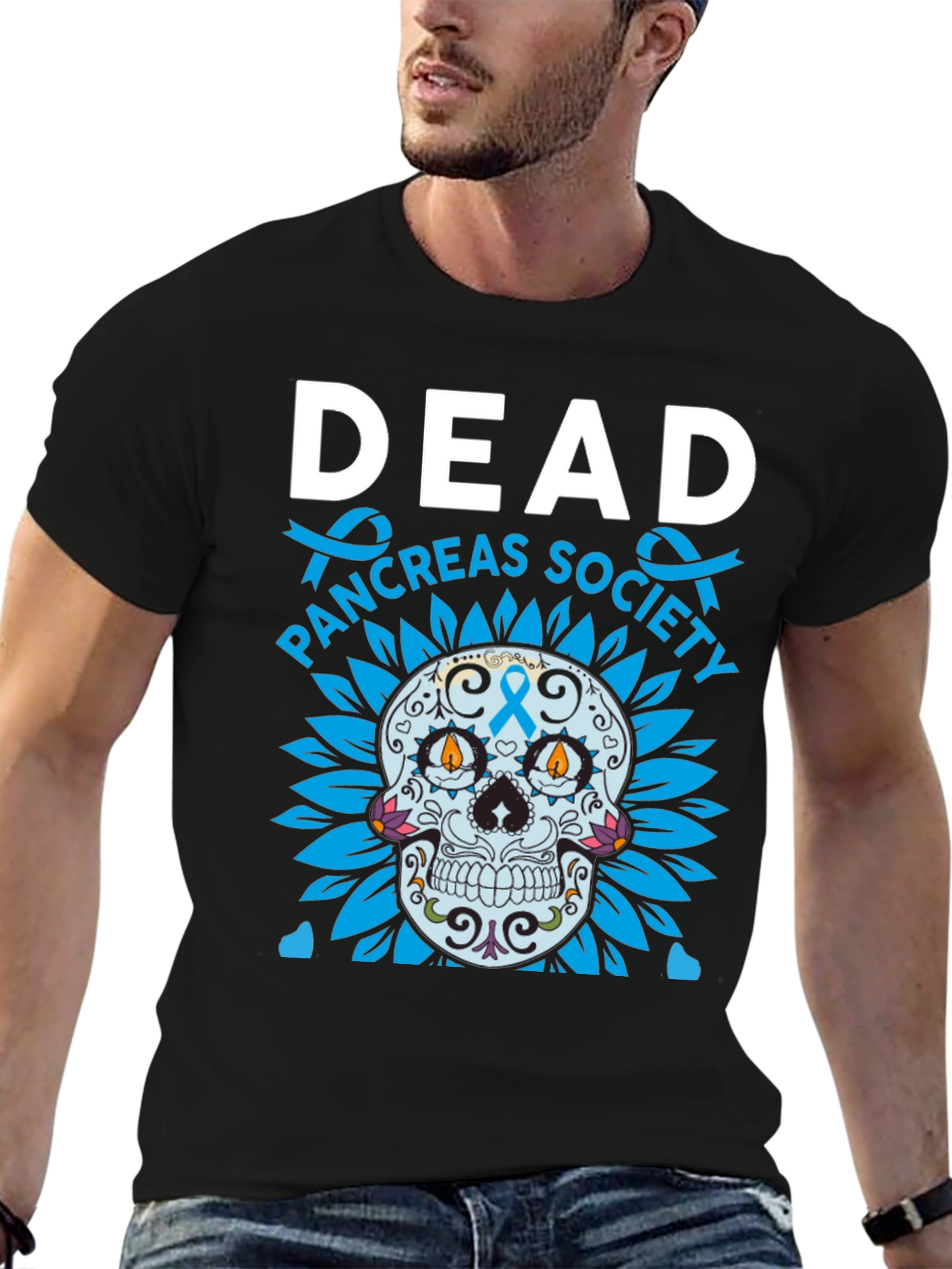 Black Dead Pancreas Society Graphic T-Shirt view 6