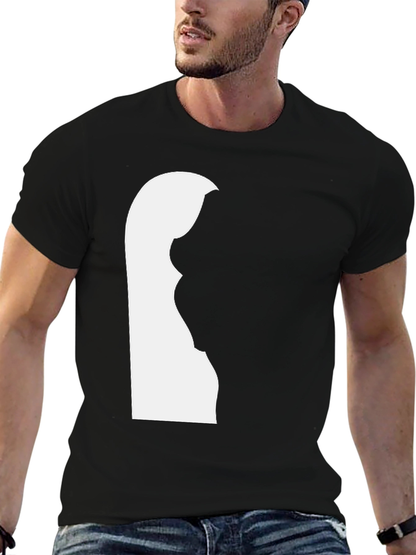 Black Silhouette Graphic T-Shirt view 6