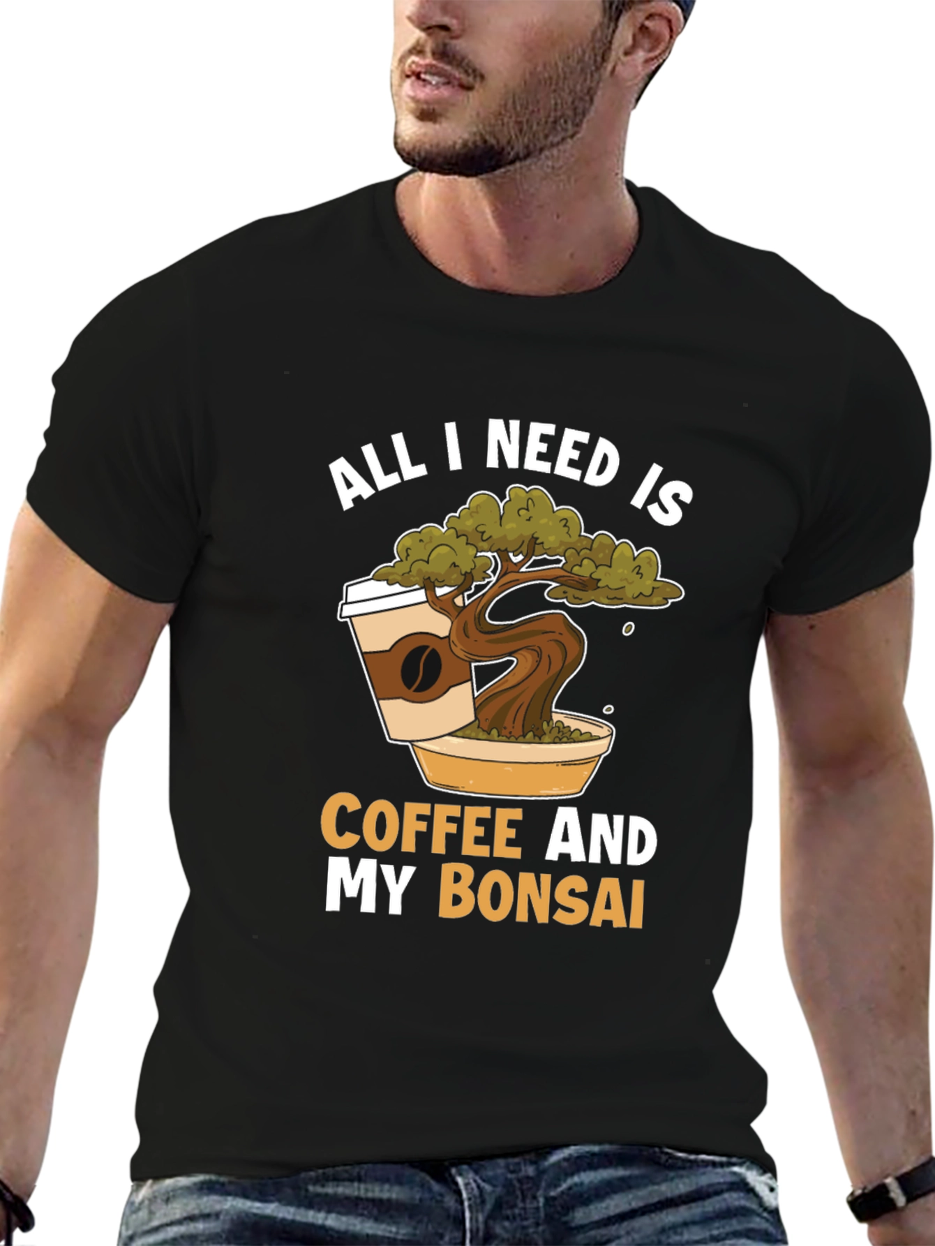 Black Coffee & Bonsai T-Shirt -  Relaxed Fit view 6