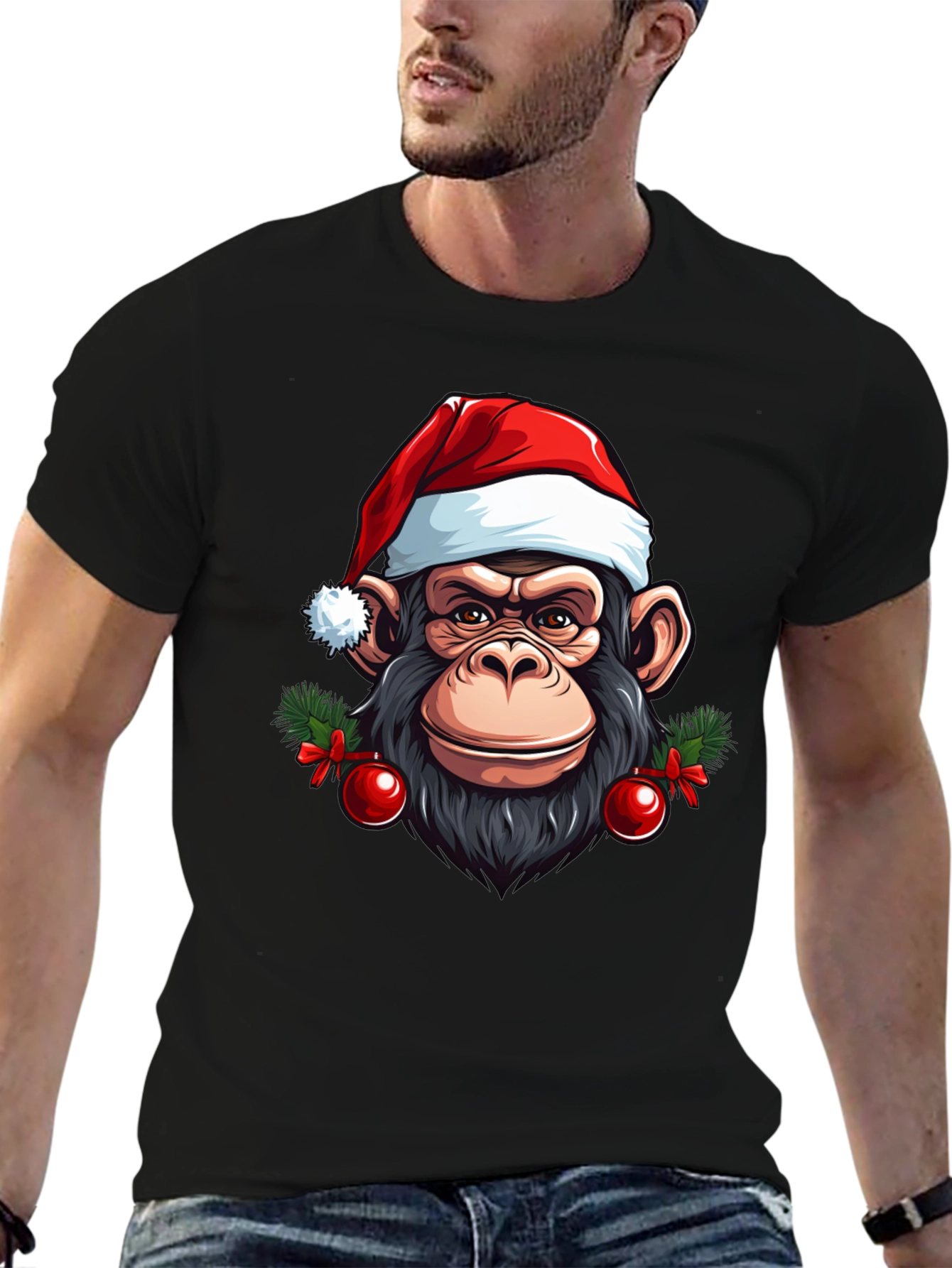 Festive Monkey Graphic Tee - 6
