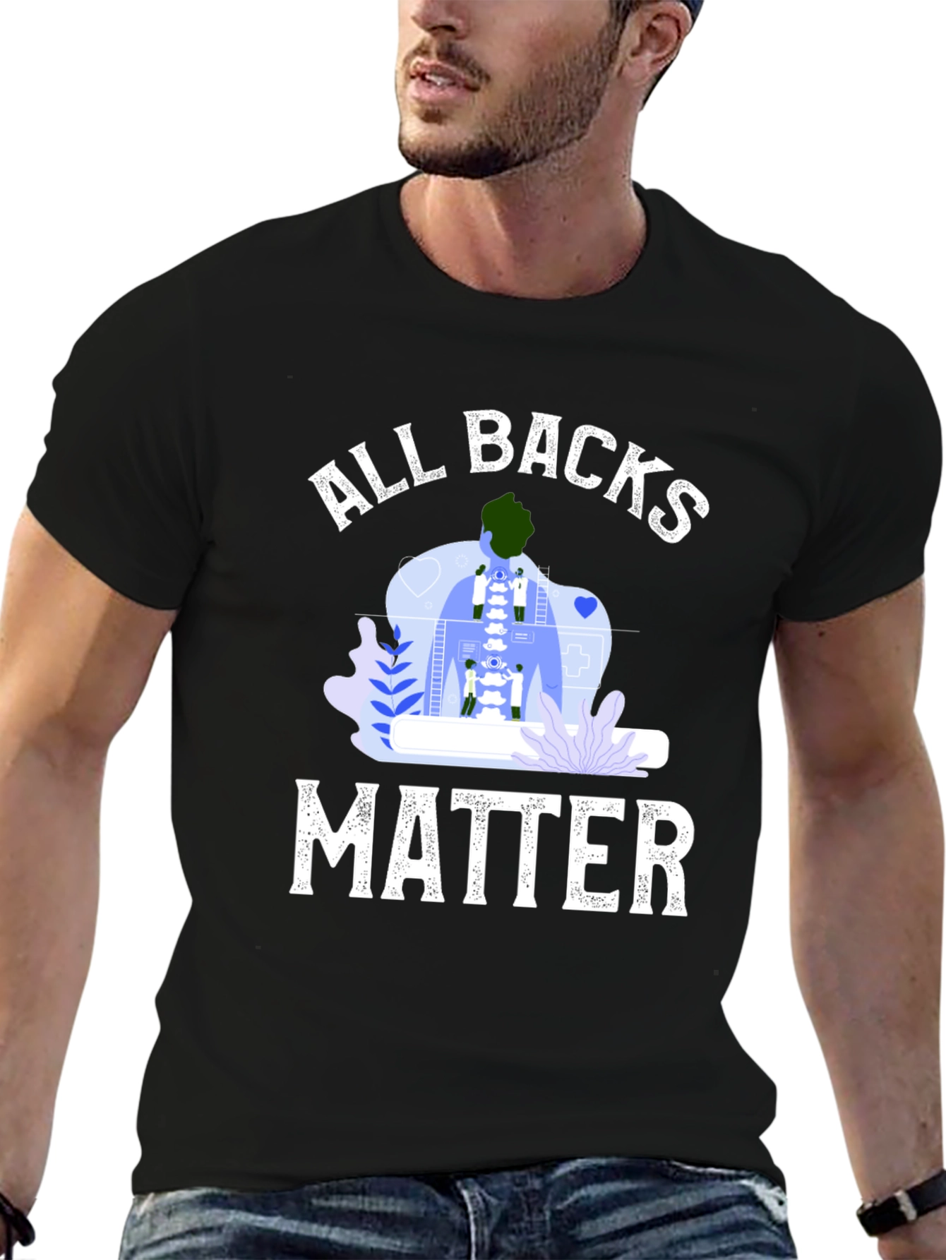 All Backs Matter T-Shirt Chiropractic Spine Tee - 6
