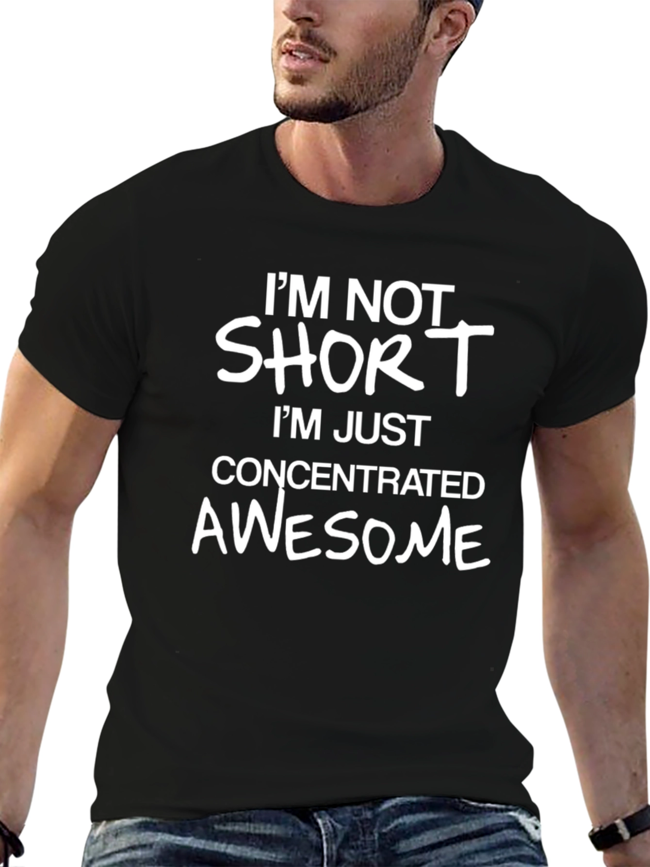 Black Funny Concentrated Awesome Graphic Tee view 6