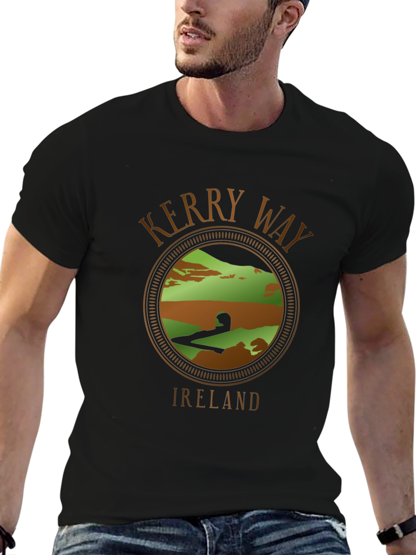 Black Kerry Way Ireland Graphic T-Shirt view 6