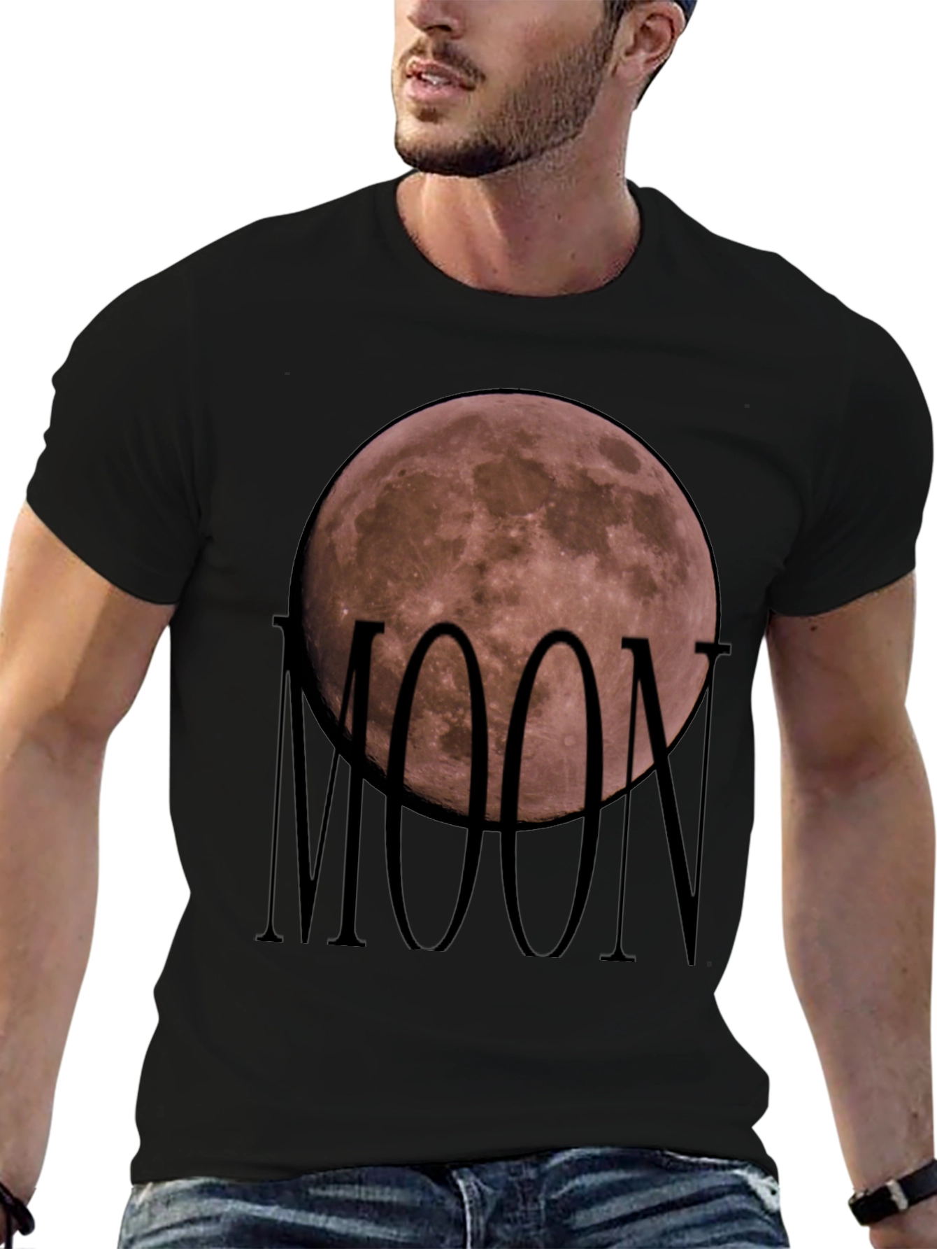 Black Moon Graphic T-Shirt - Soft Cotton Blend view 6