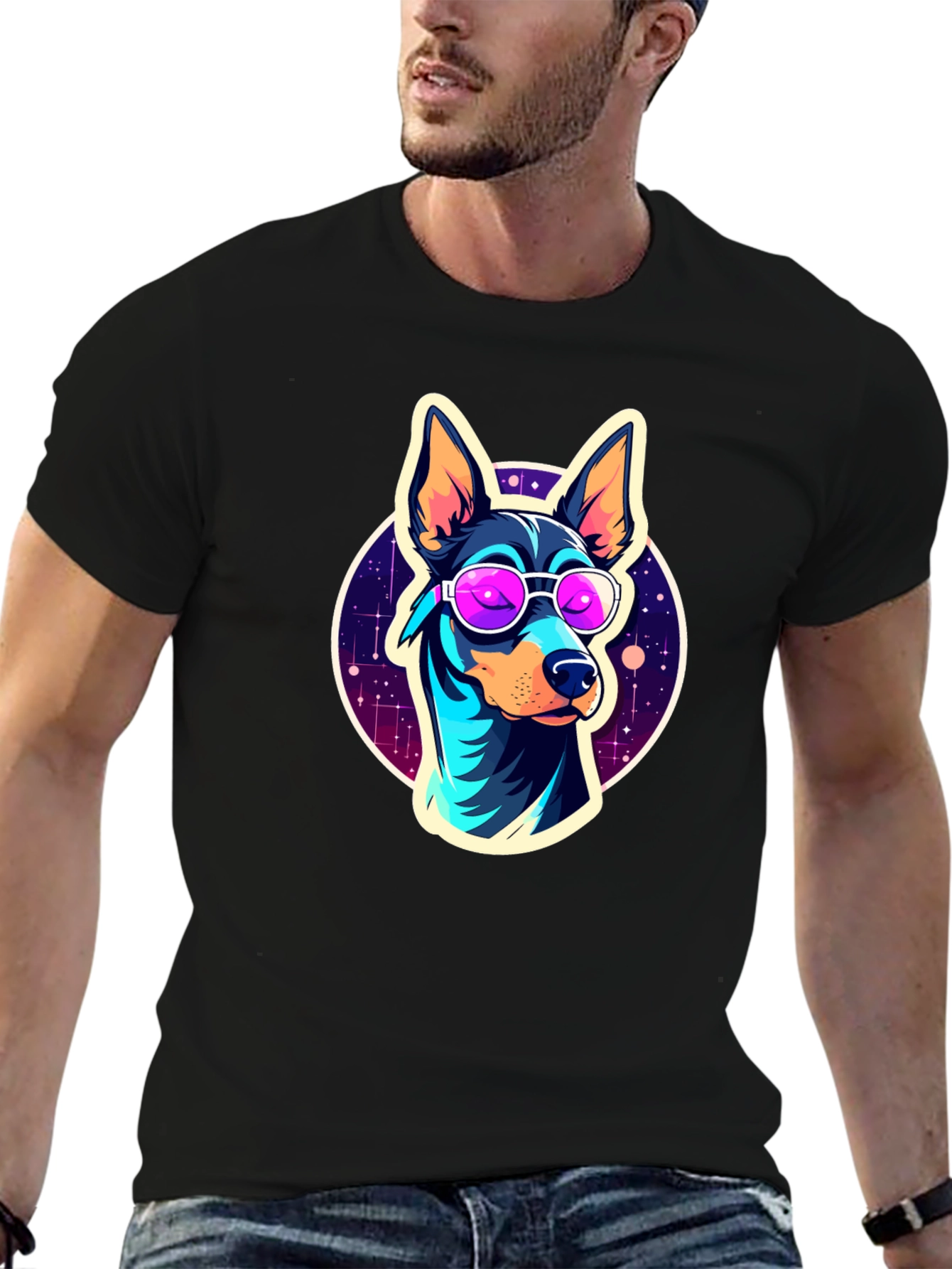 Black Cool Dog T-Shirt view 6