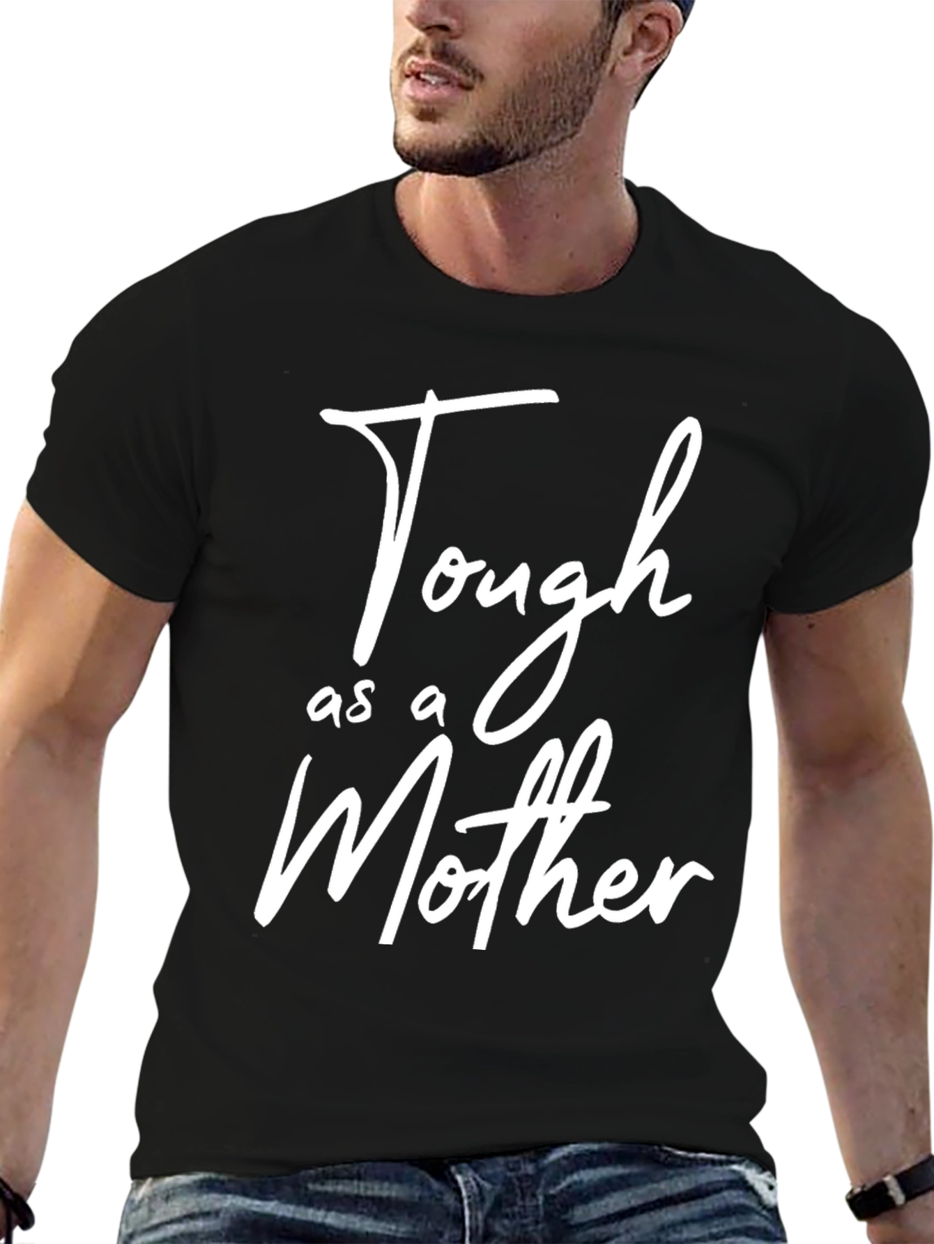 Black Tough as a Mother Graphic T-Shirt - Black view 6