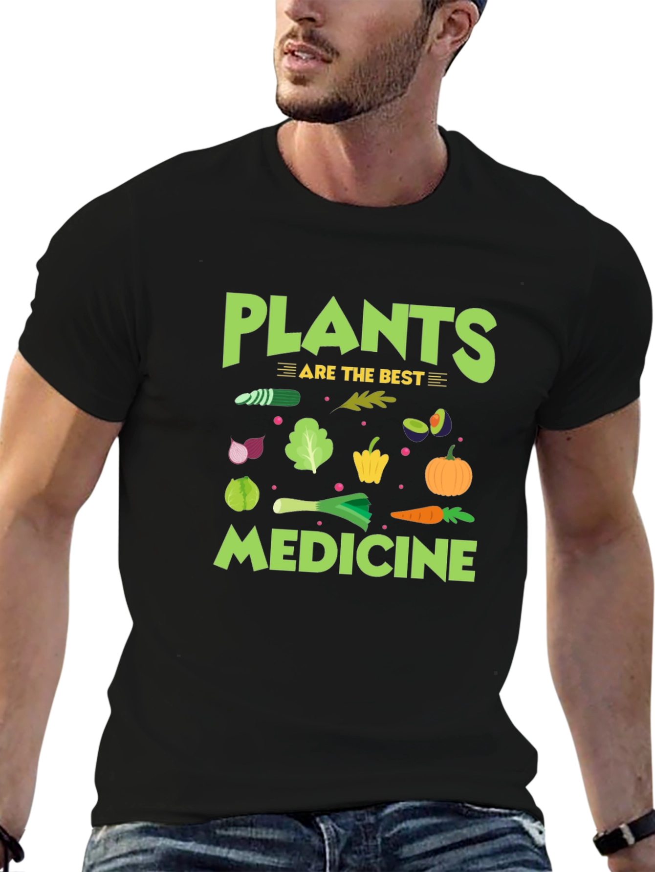 Black Plants Are The Best Medicine Graphic T-Shirt view 6