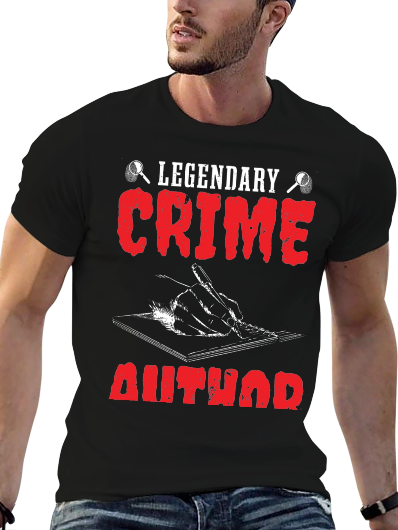 Legendary Crime Author T-Shirt - Detective Novelist Tee - 6