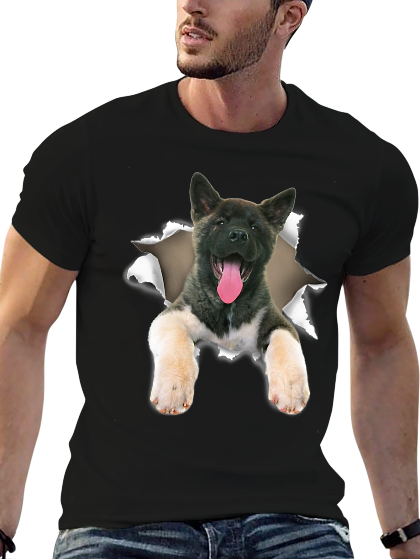 Black Dog Graphic Black T-Shirt view 6