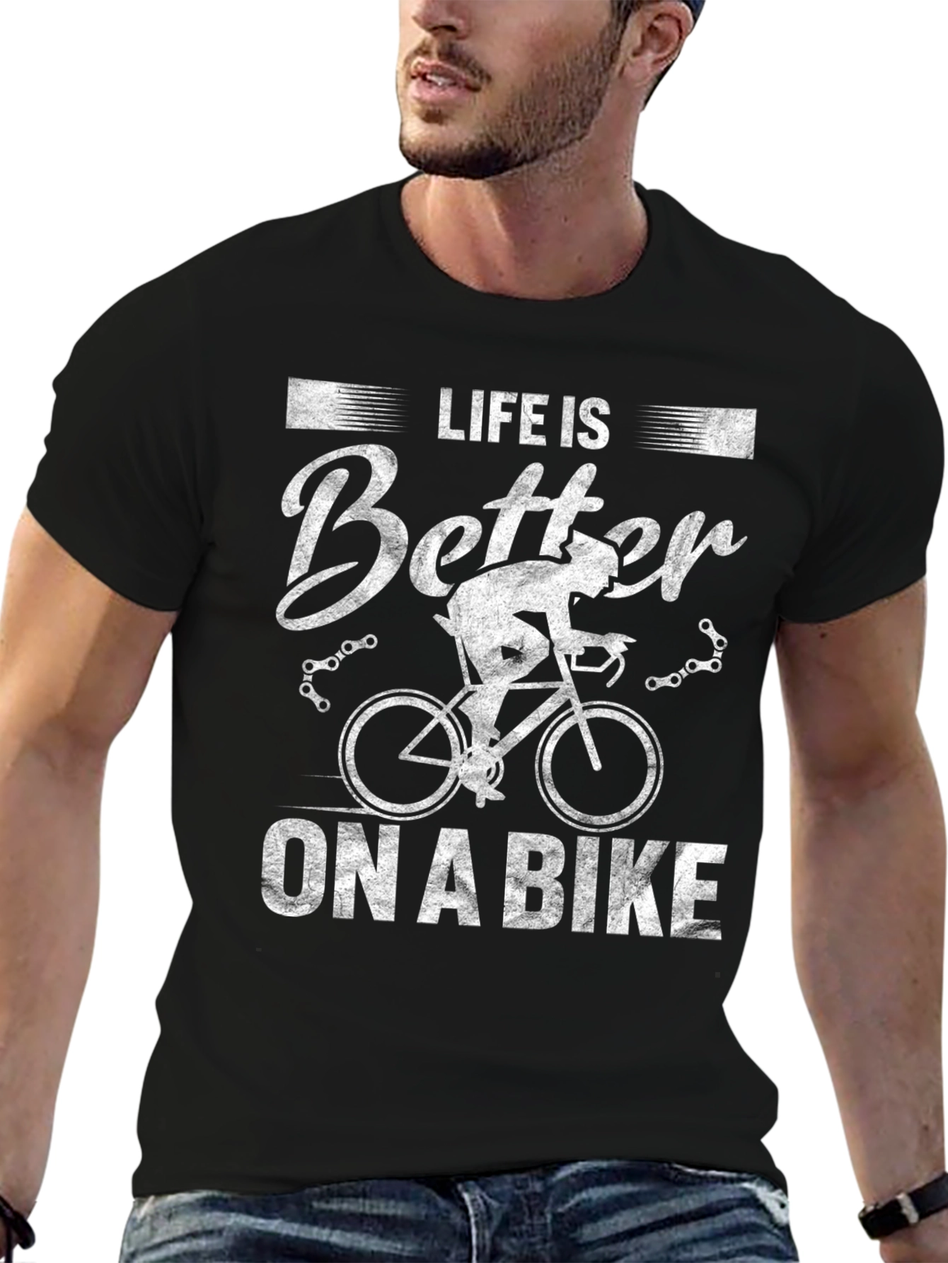 Black Life is Better on a Bike T-Shirt view 6