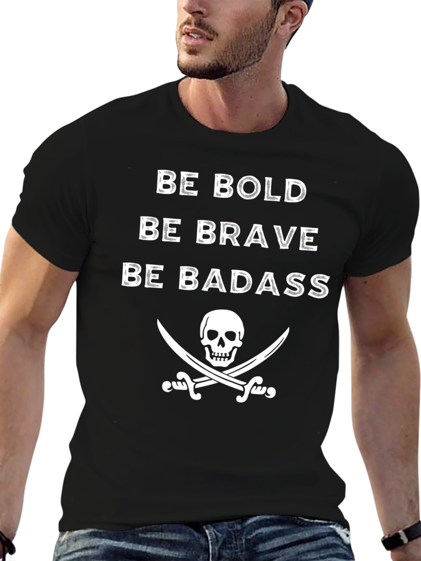 Black Be Bold Be Brave Graphic Tee view 6