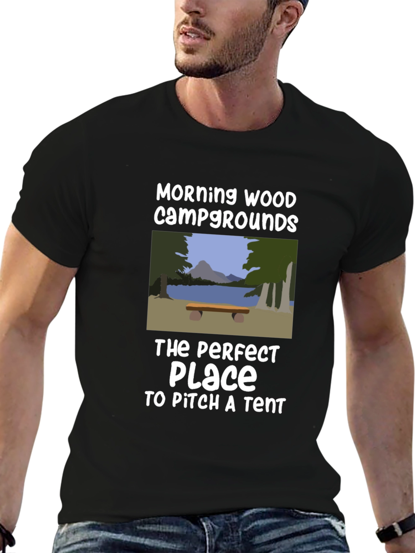 Black Morning Wood Campgrounds T-Shirt view 6