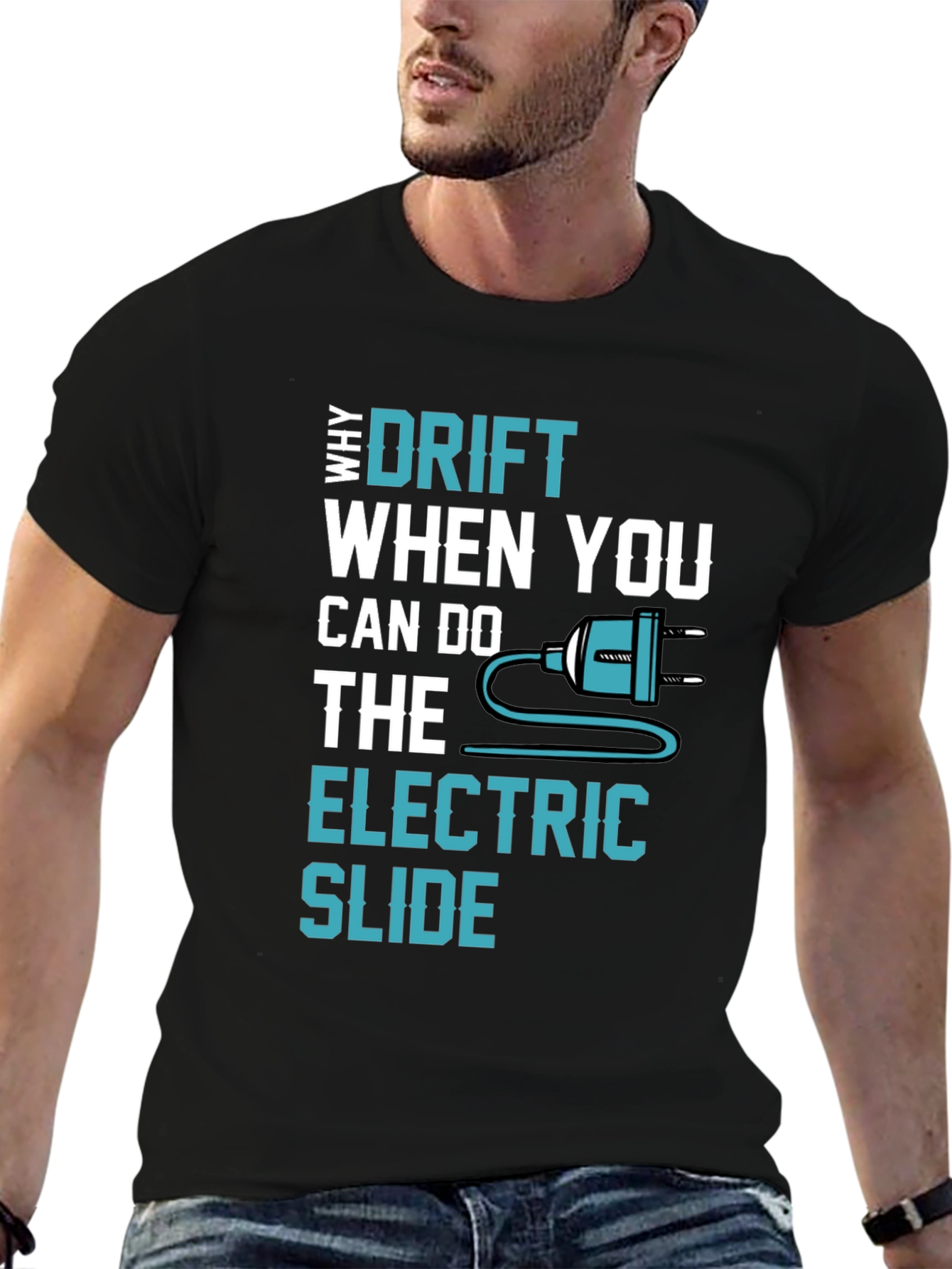 Black Electric Slide T-Shirt - Drift Alternative Graphic Tee view 6