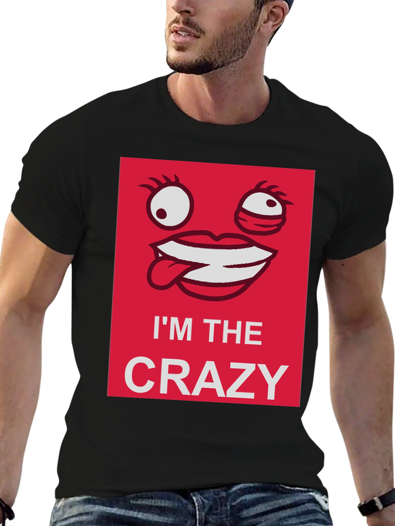 Black I'm The Crazy Graphic T-Shirt - Black view 6