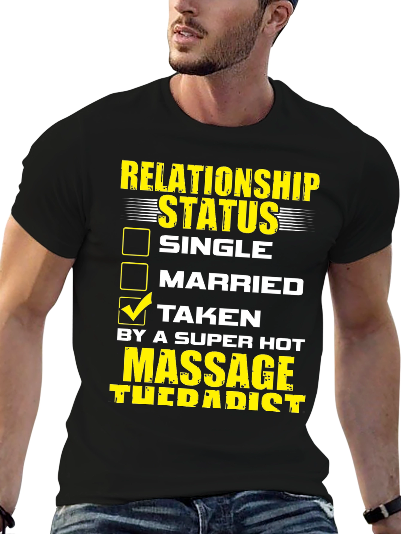 Black Taken by a Hot Massage Therapist T-Shirt view 6