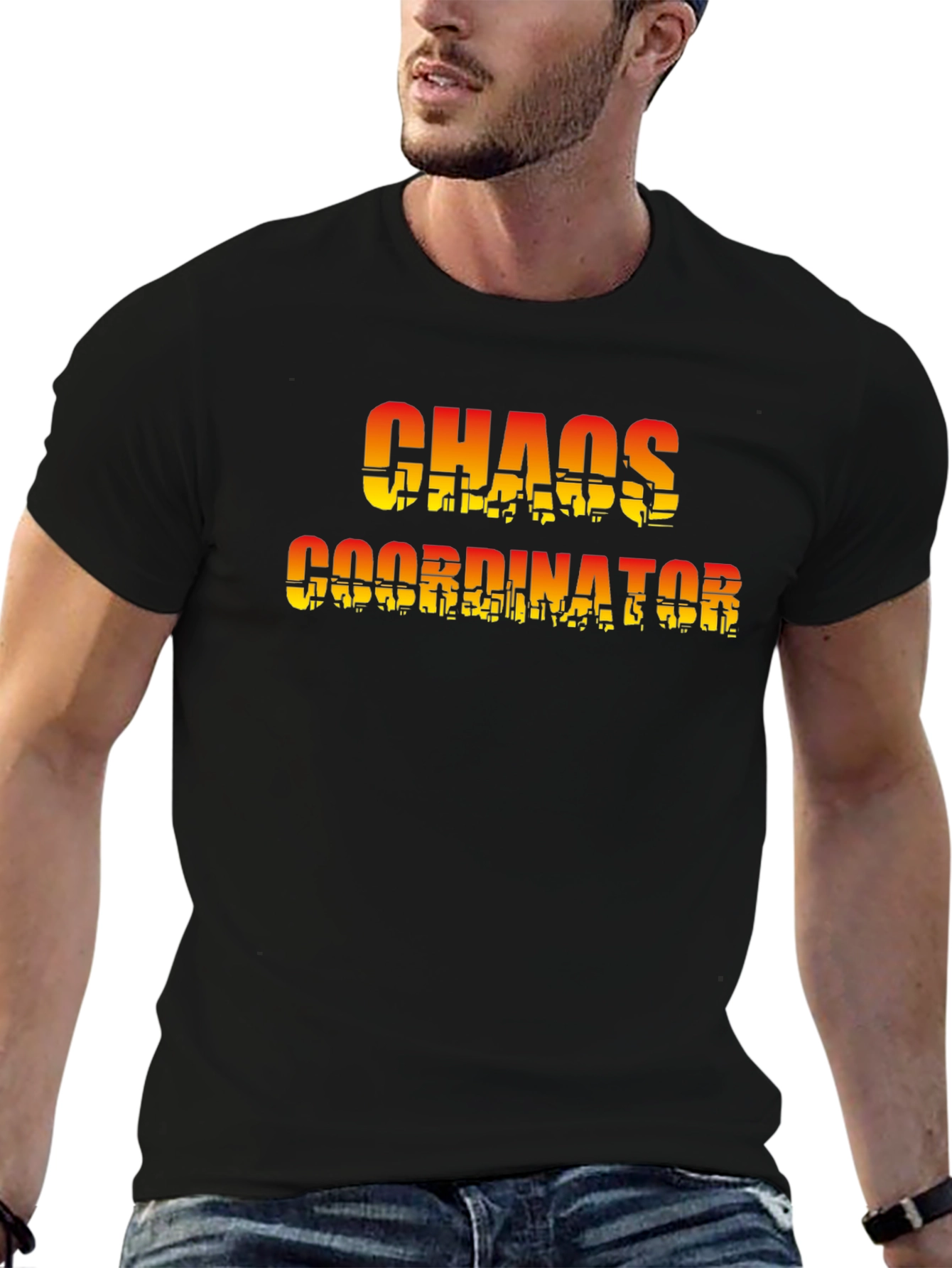 Black Chaos Coordinator Black T-Shirt view 6