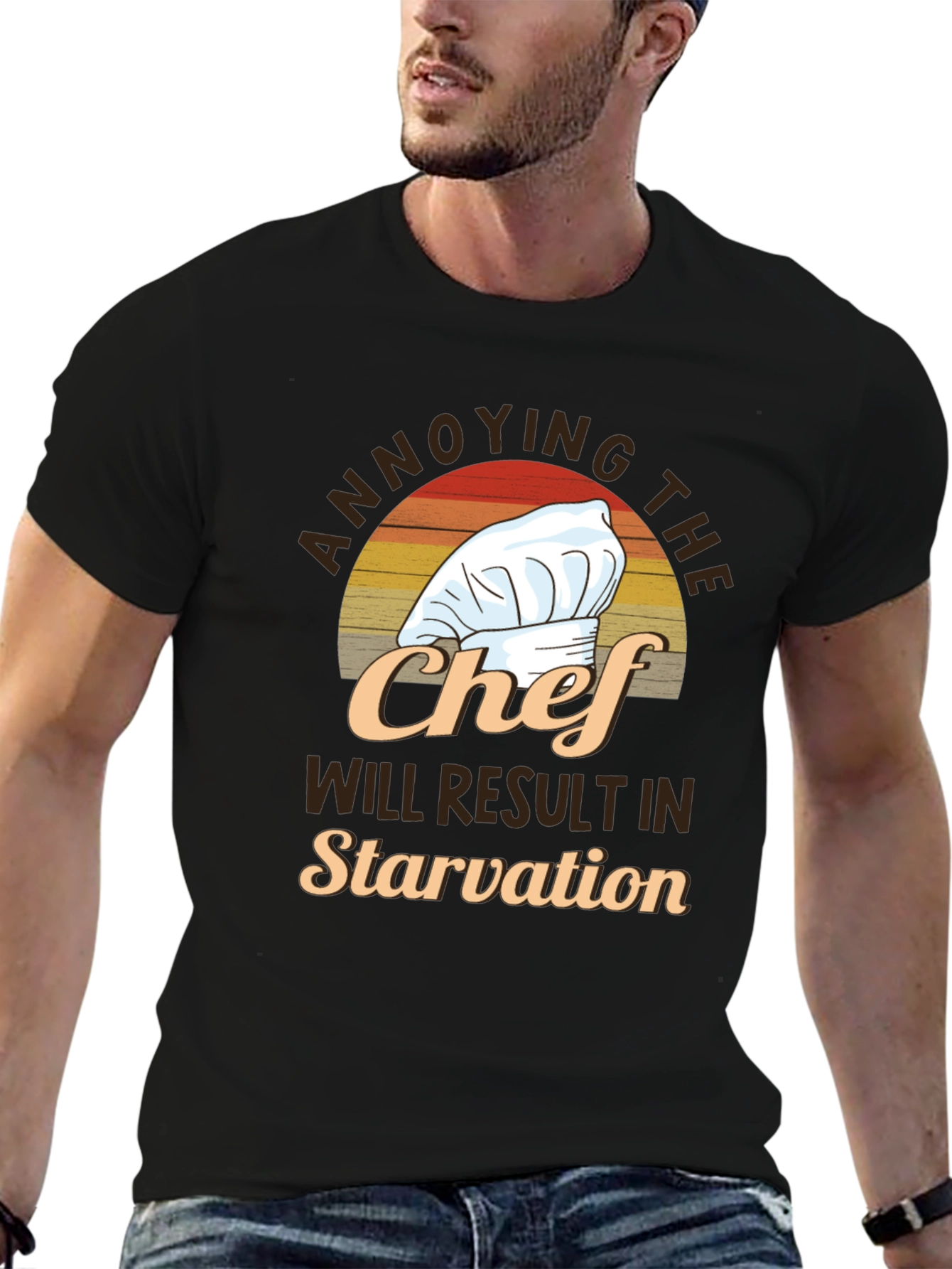 Black Annoying the Chef T-Shirt - Funny Culinary Gift view 6