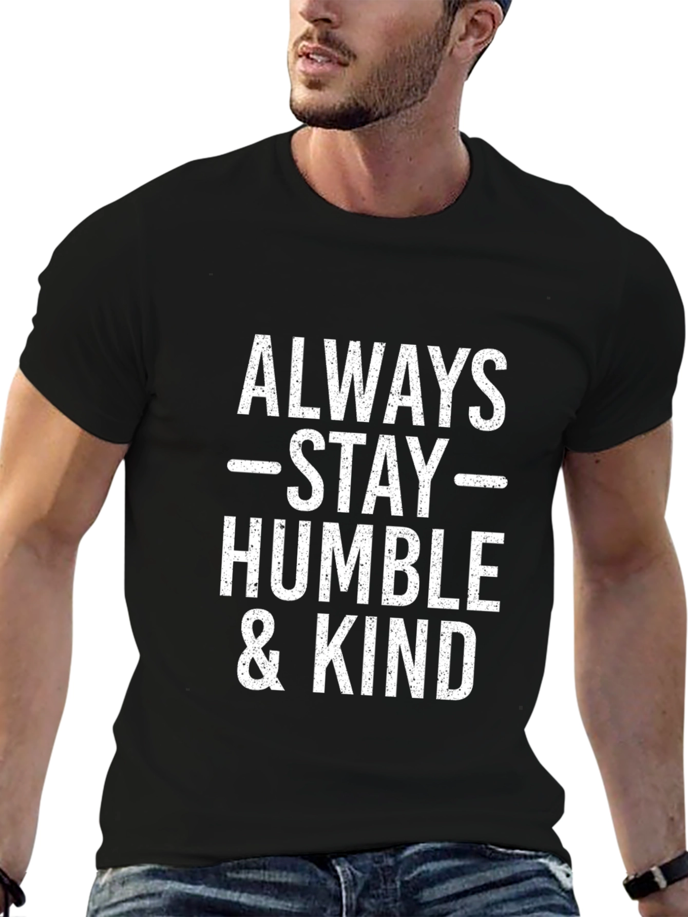 Black Always Stay Humble & Kind Black T-Shirt view 6