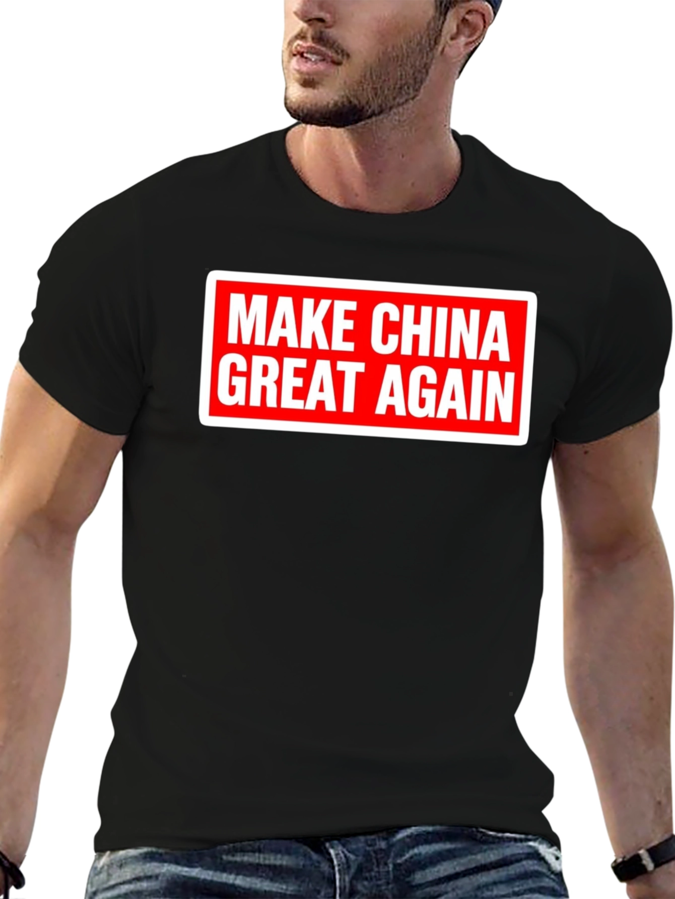 Black Make China Great Again T-Shirt - Political Statement Tee view 6