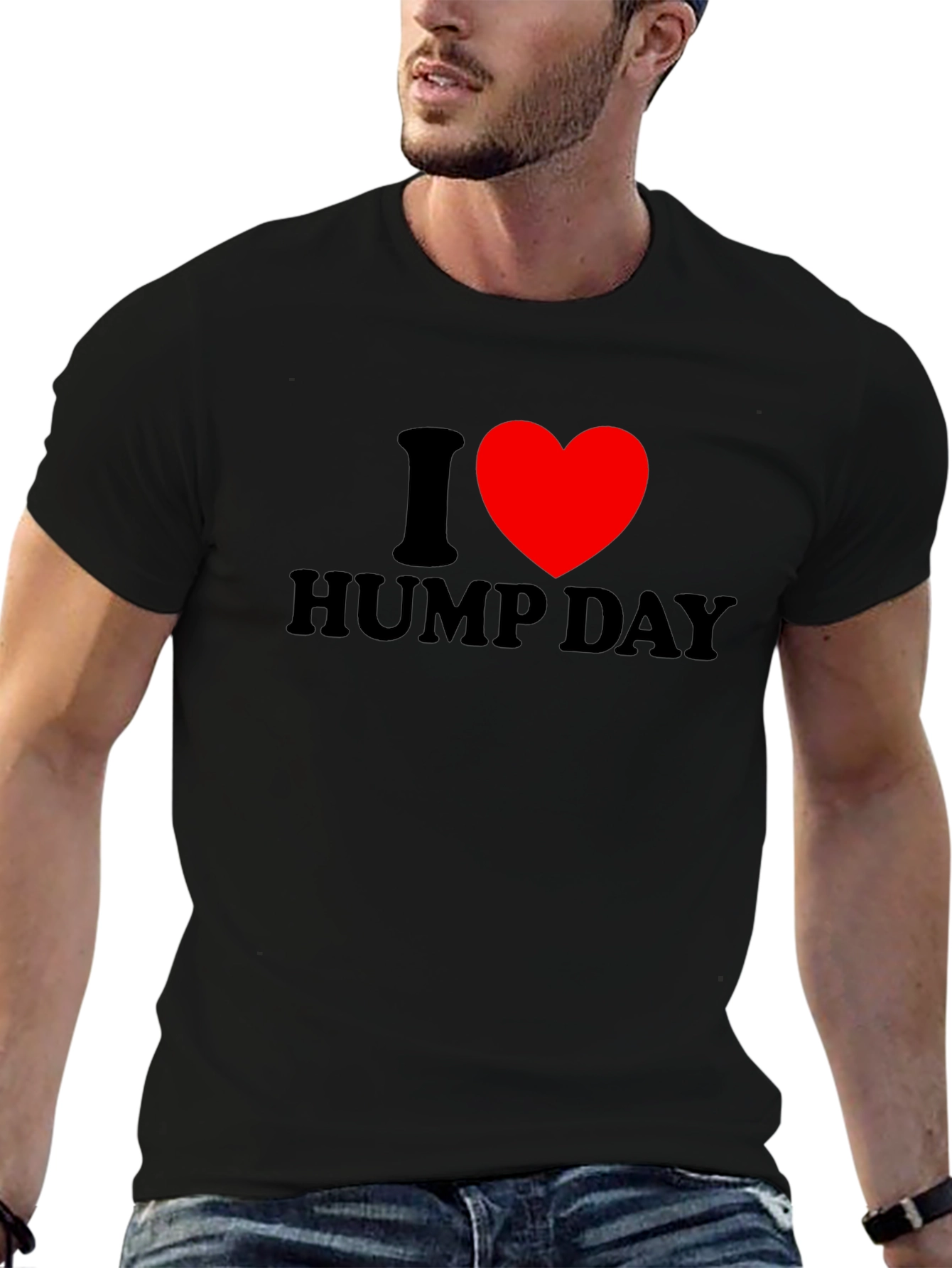 Black I Heart Hump Day T-Shirt - Black Short Sleeve view 6