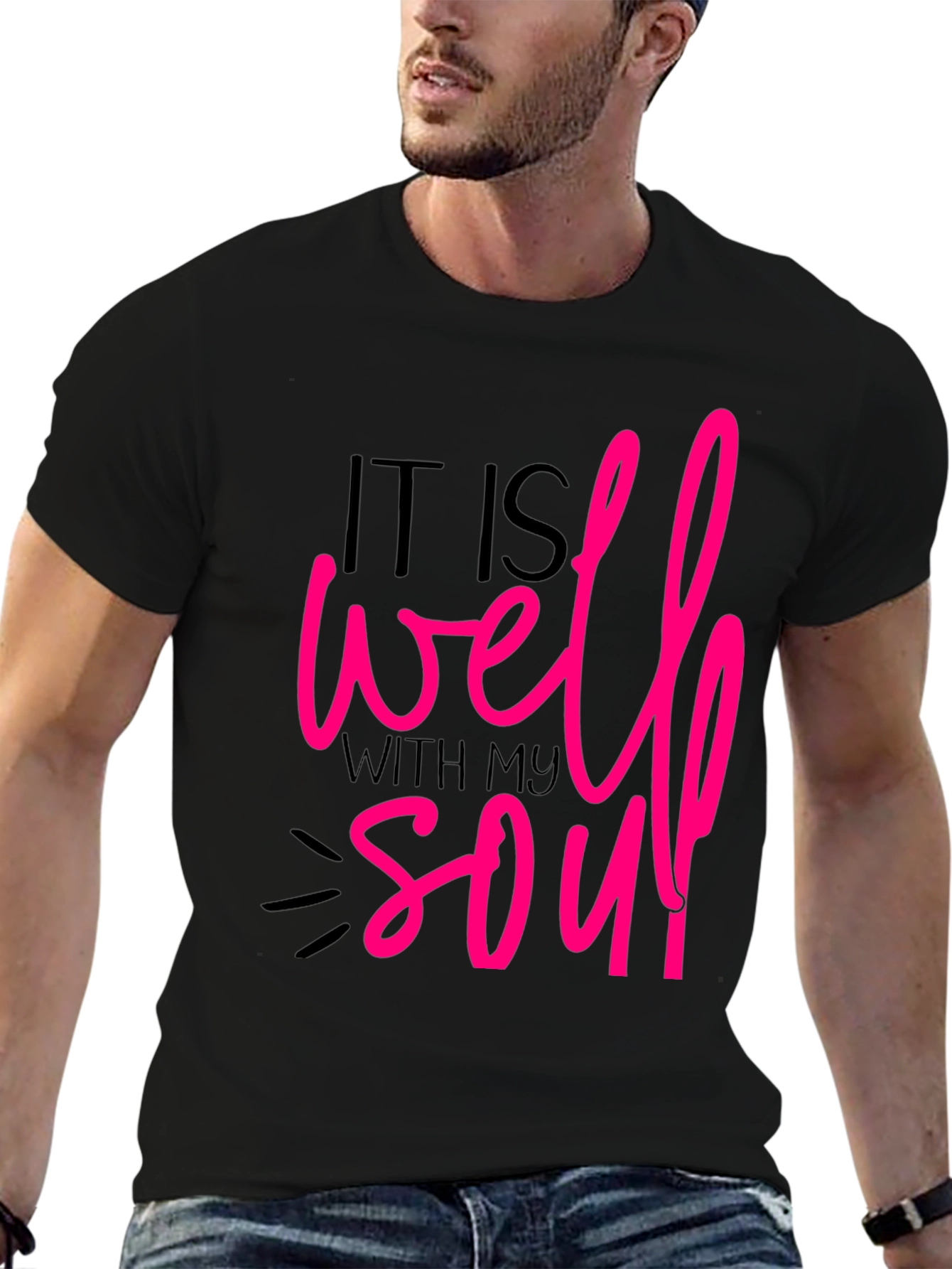 Black Well With My Soul Graphic Tee view 6