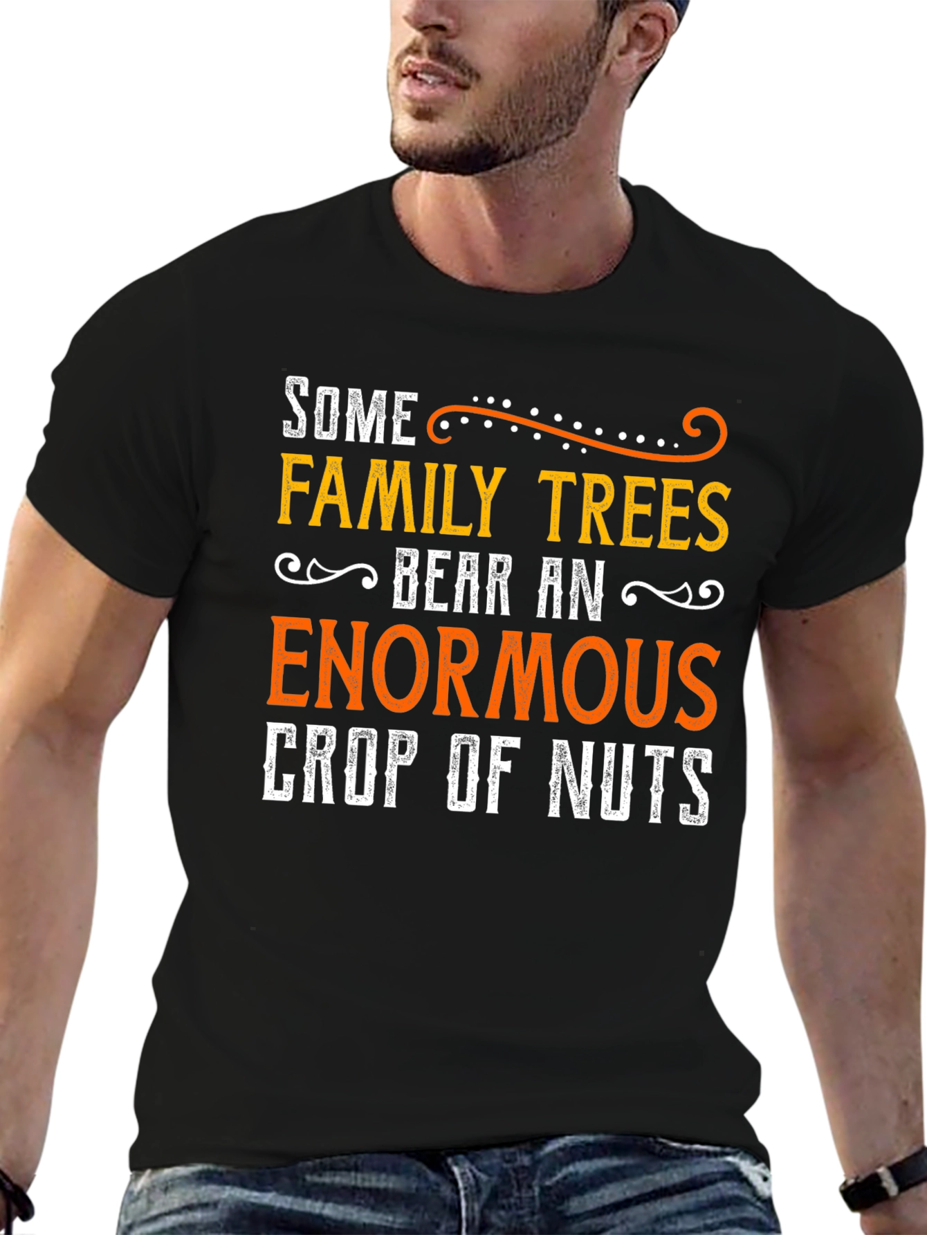 Black Funny Family Tree T-Shirt view 6
