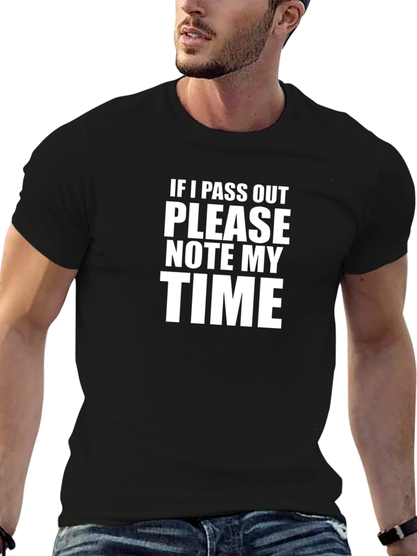 Black Funny 'Note My Time' Graphic T-Shirt view 6