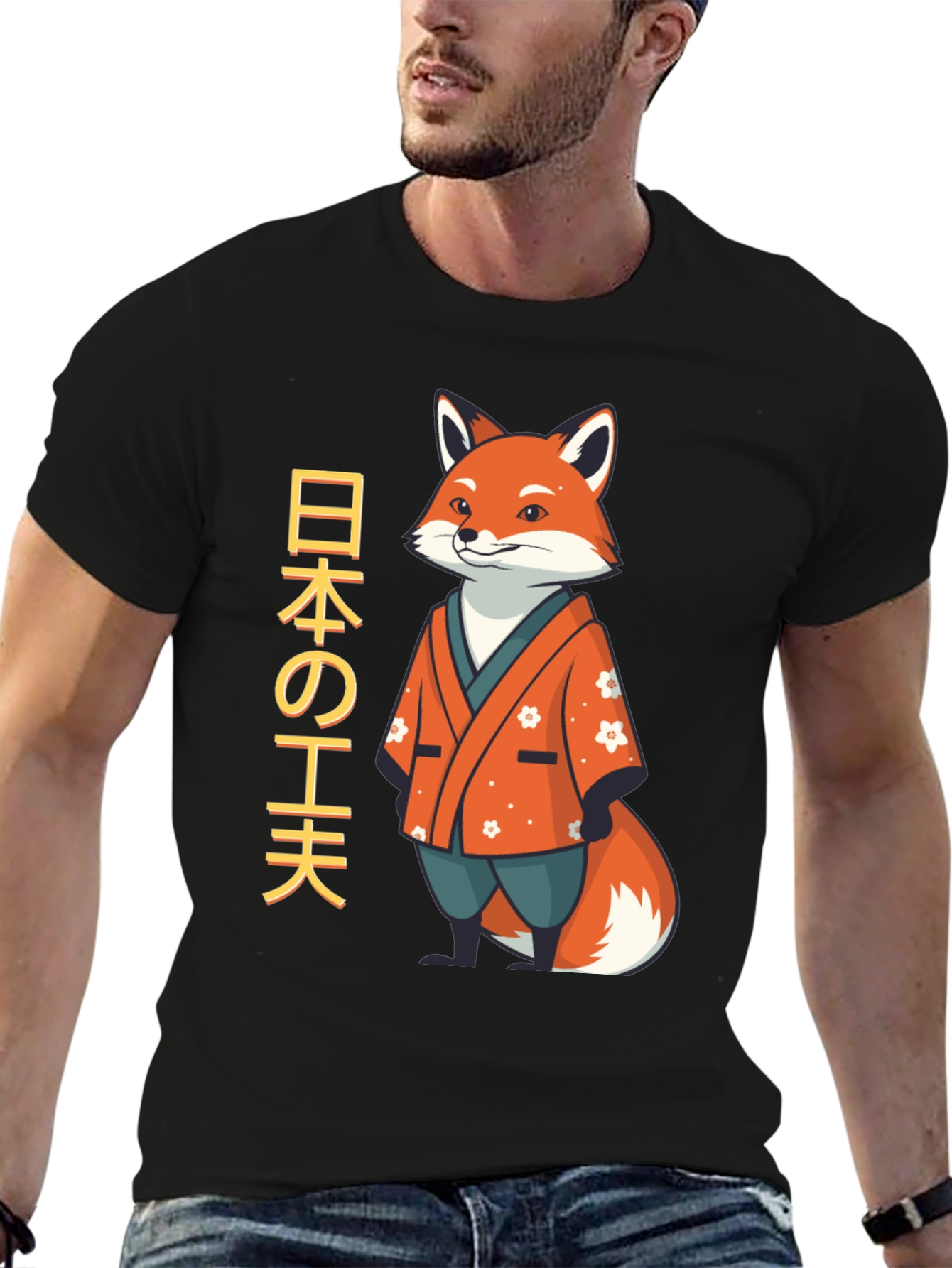 Japanese Fox T-Shirt - Unique Design - 6