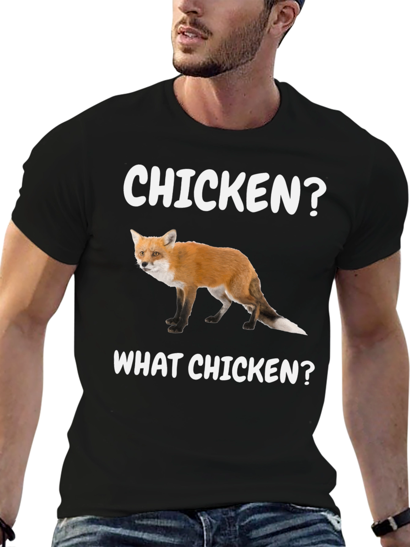 Black Chicken? What Chicken? Fox Graphic Tee view 6
