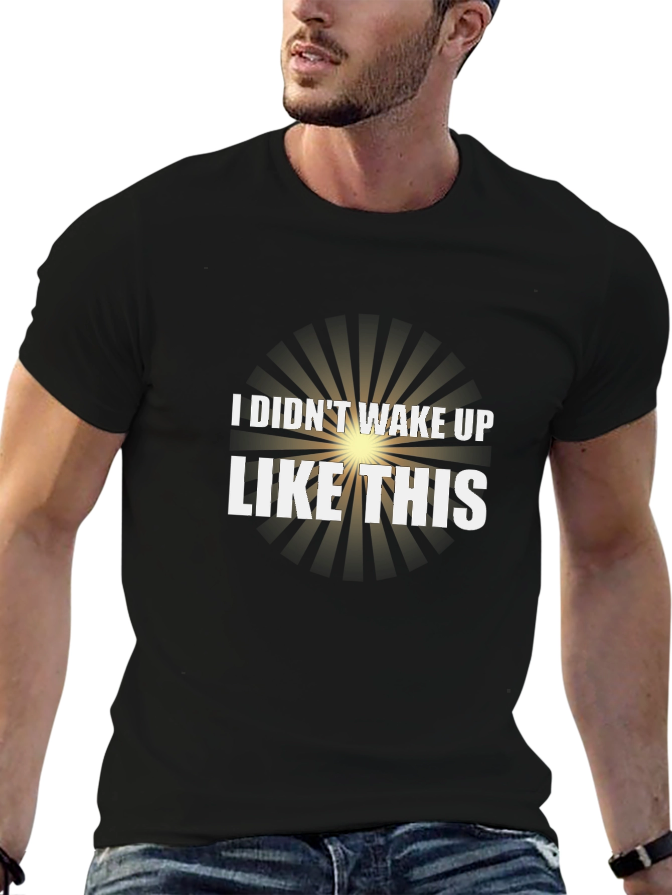 Black Funny Graphic Tee - I Didn't Wake Up Like This view 6