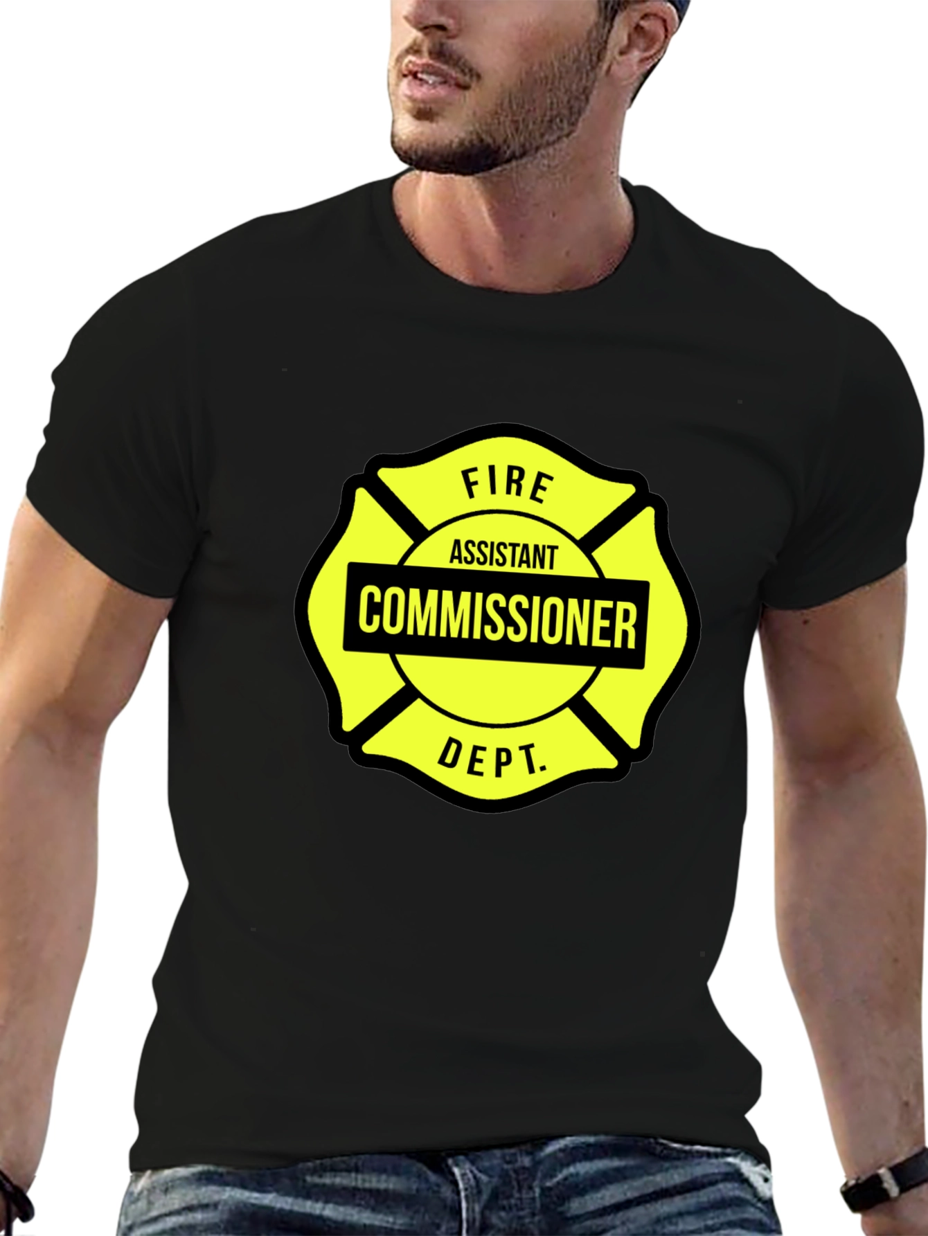 Black Fire Assistant Commissioner T-Shirt - Black view 6